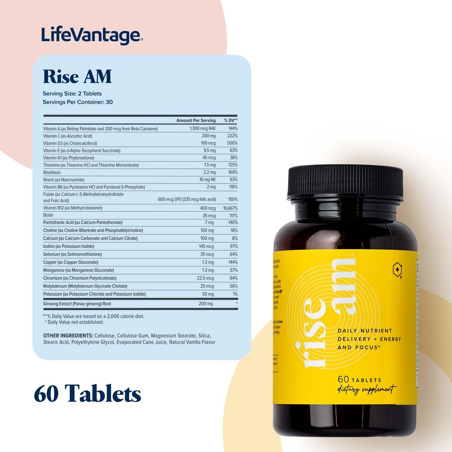 LifeVantage Rise AM Tablet 60 Tablets