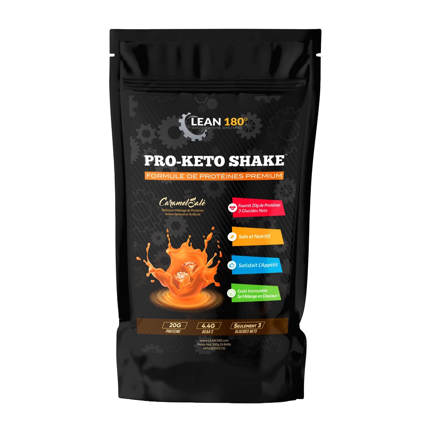 Lean 180 Pro Keto Shake Salted Caramel Powder 13.75 oz