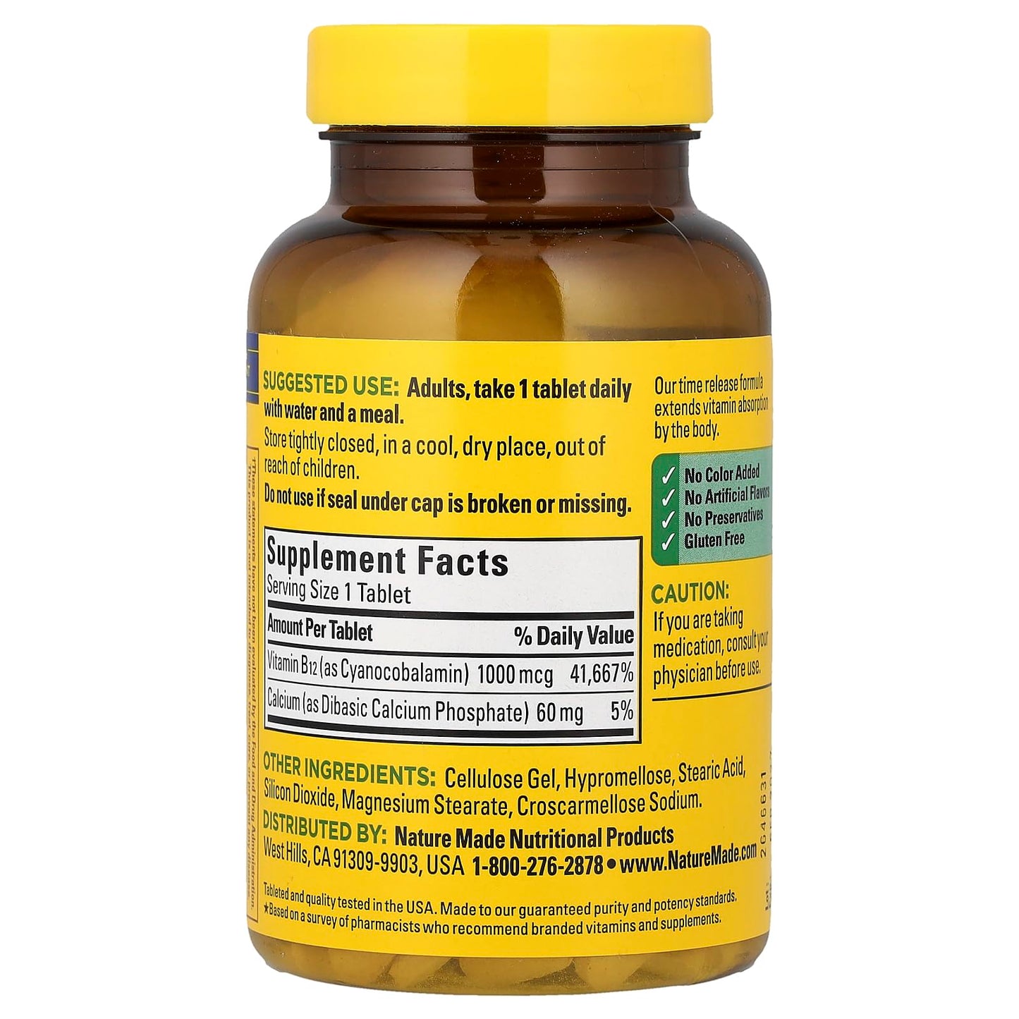 Nature Made Vitamin B12 1000 mcg Timed Release Tablets 160 Tablets