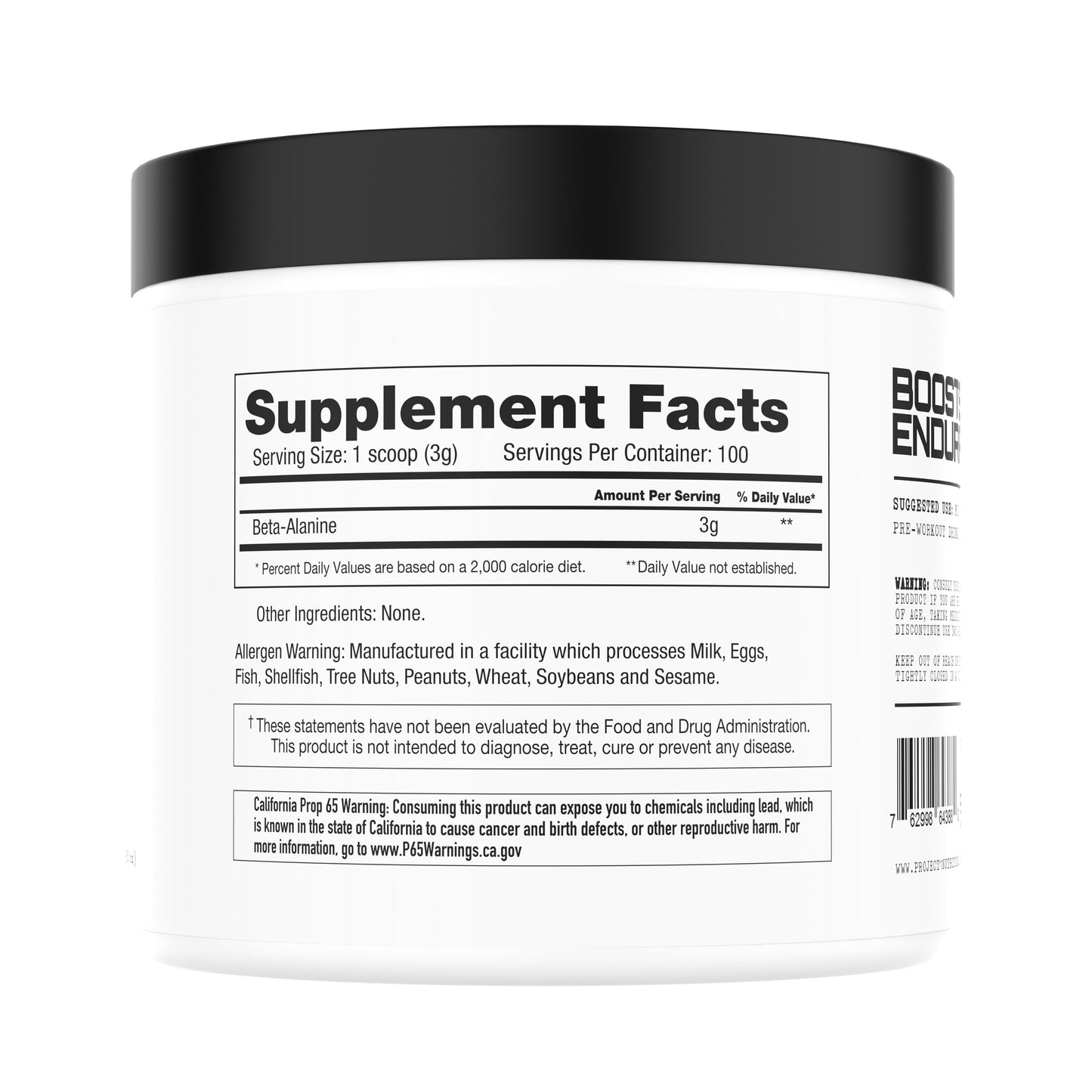 Project #1 Beta-Alanine Powder, Unflavored, 8.82 Ounce