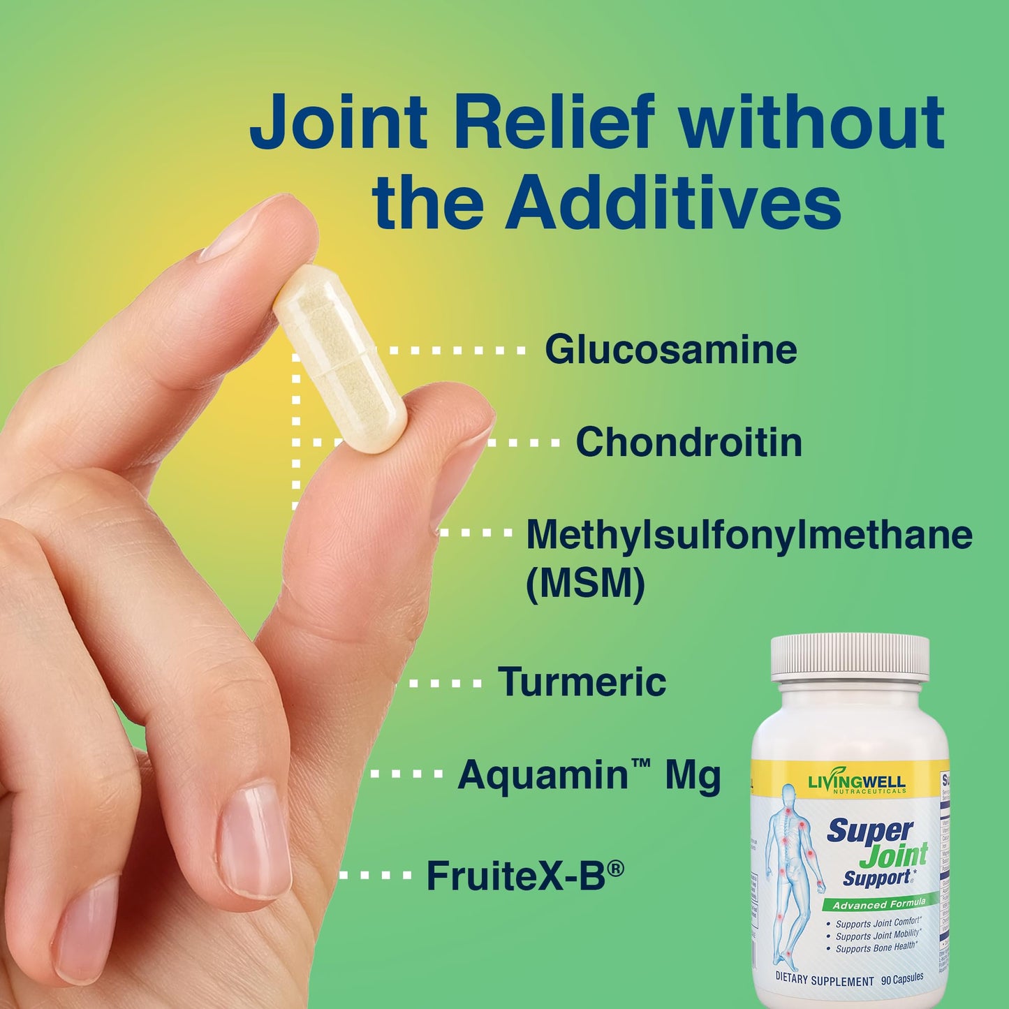 HEAL-N-SOOTHE Super Joint Support Supplements, 180 Capsules