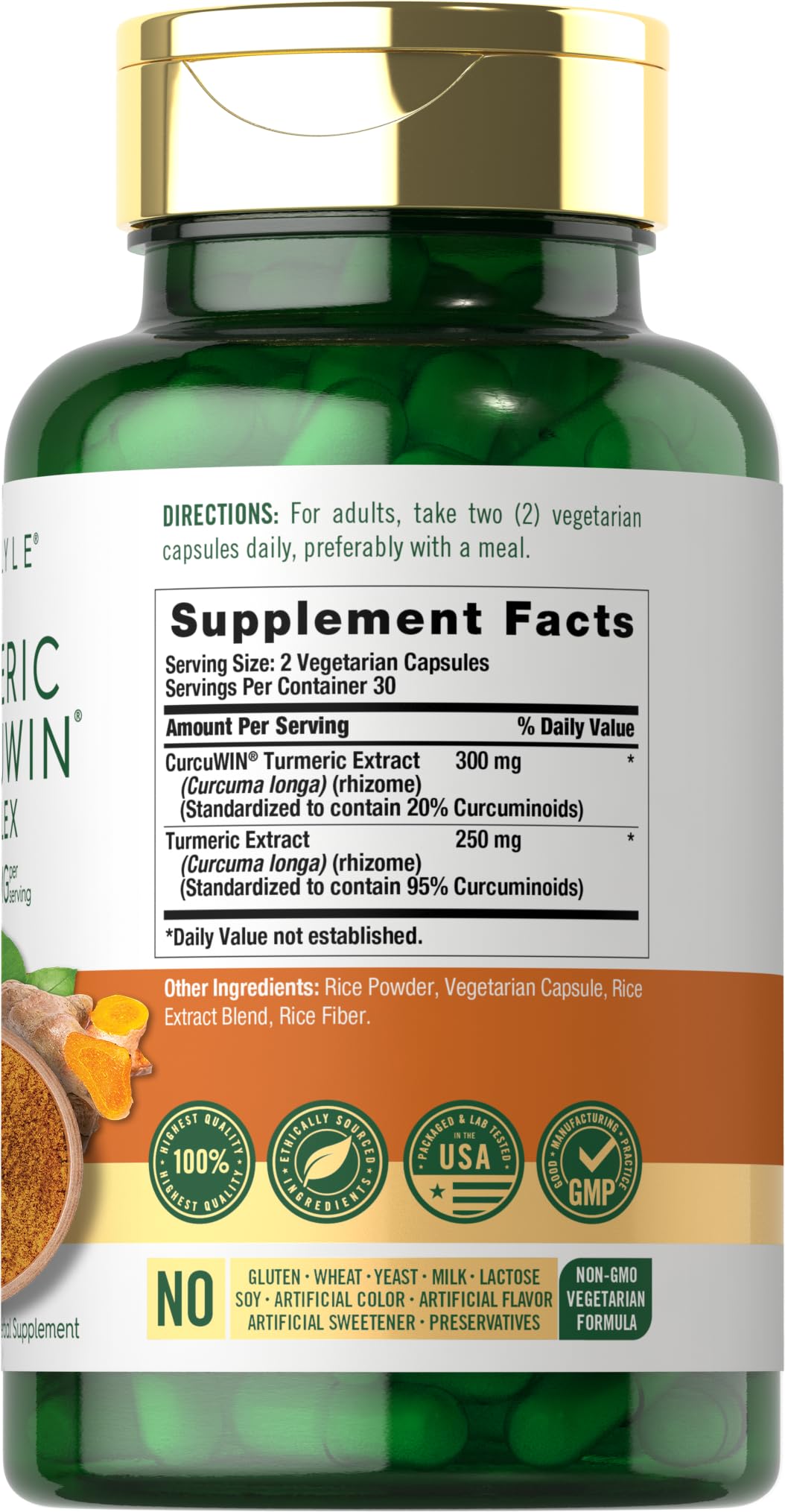 Carlyle Turmeric Curcumin 550mg Capsules 60 Count