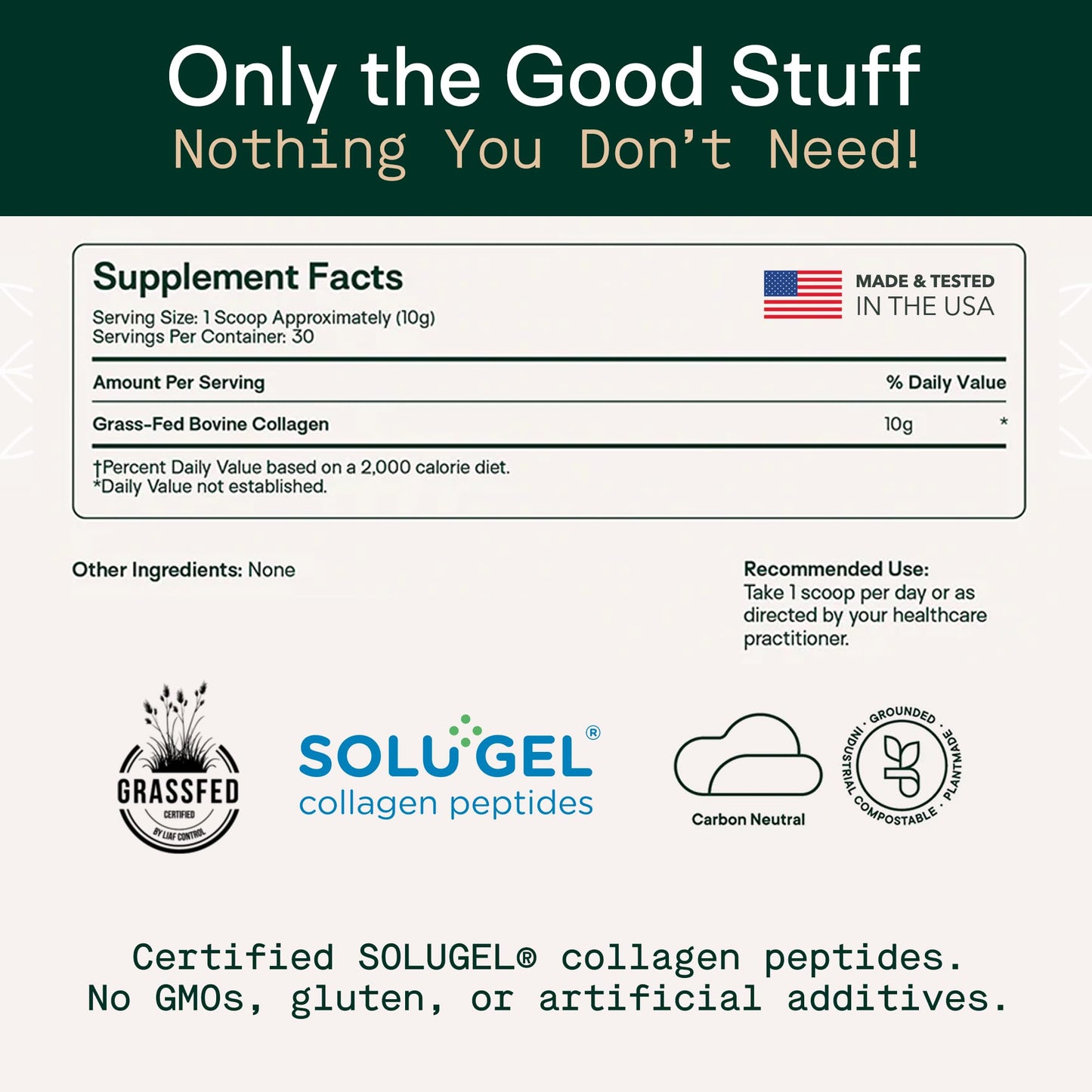 Adapt Naturals by Chris Kresser Bio-Avail Collagen+, Grass Fed Collagen Peptides Powder 10.58