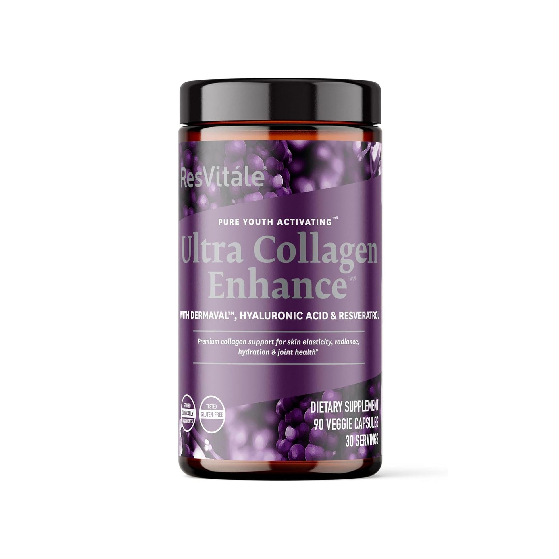 ResVitale Ultra Collagen Enhance Skin Care Supplement with Resveratrol Capsule, 90 Count