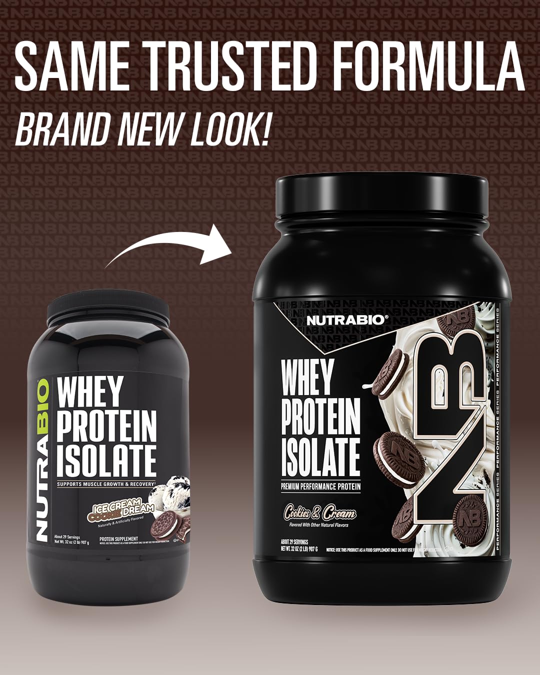 NutraBio 100% Whey Protein Isolate Protein Powder, 32 Servings