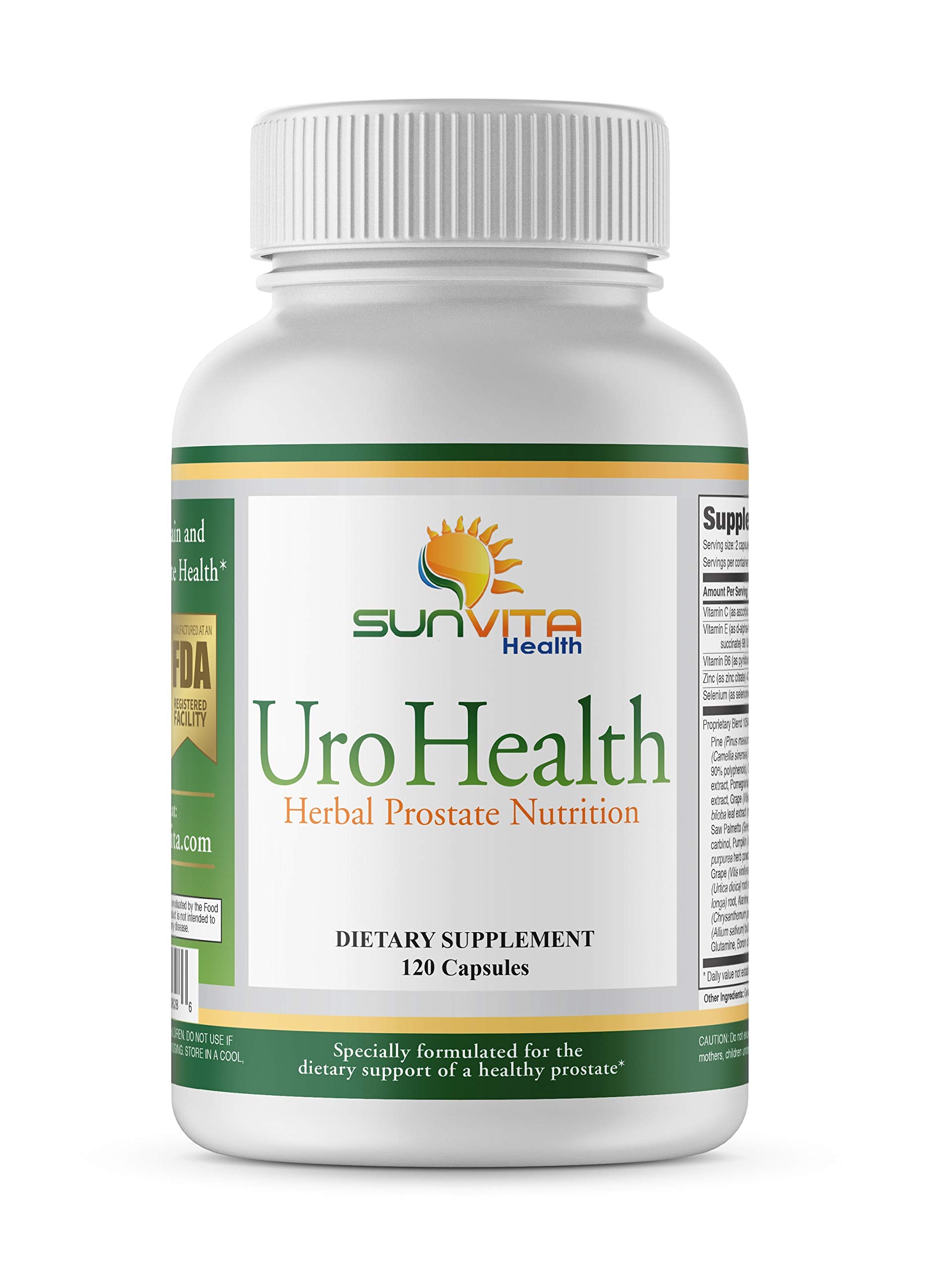 SunVita Health UroHealth Prostate Support Capsule 120 Count