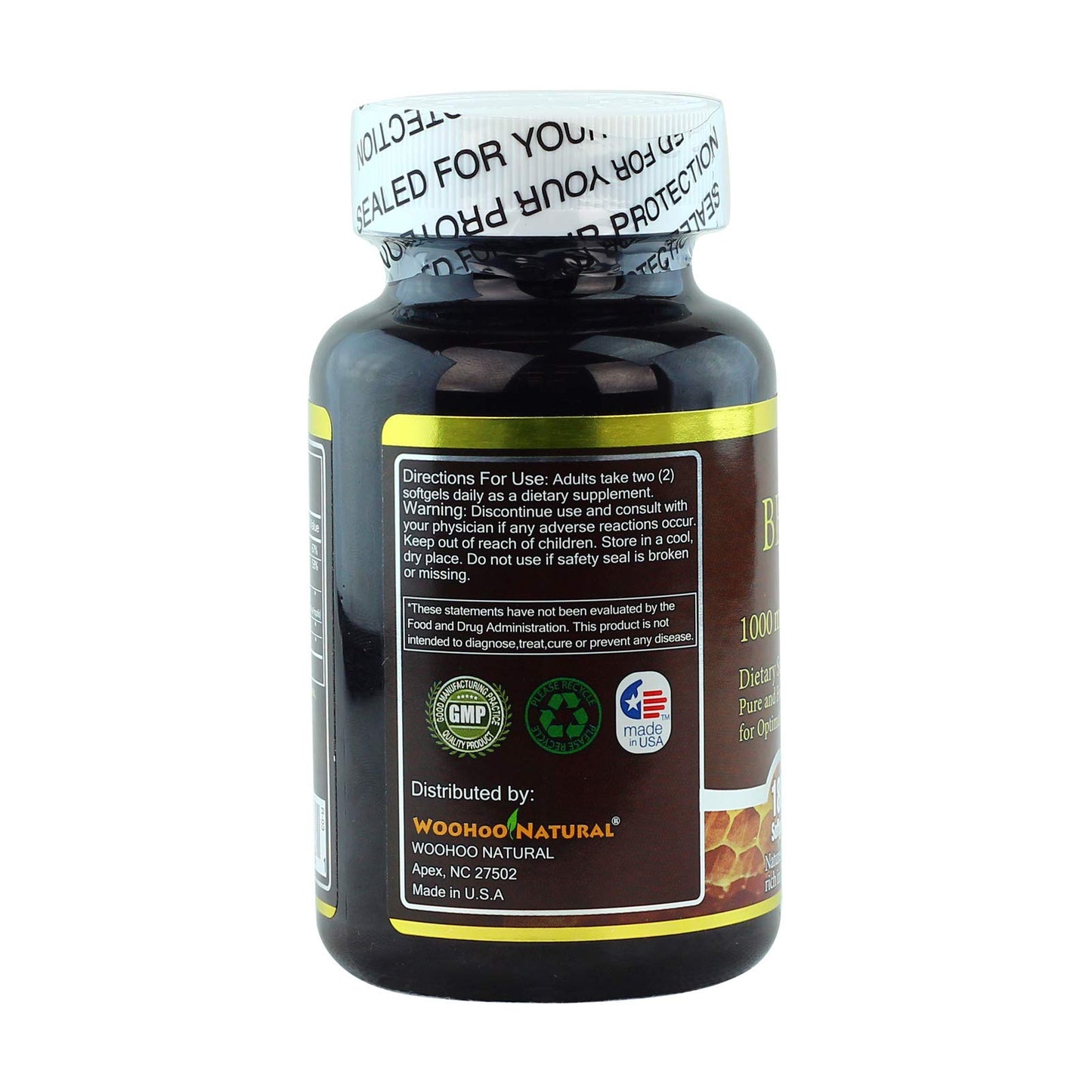 Woohoo Natural 5-in-1 Bee Propolis 1000 Mg Softgels 180