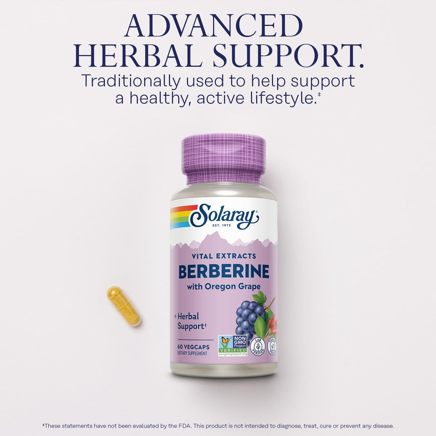 SOLARAY Berberine 250mg Capsule, 60 VegCaps