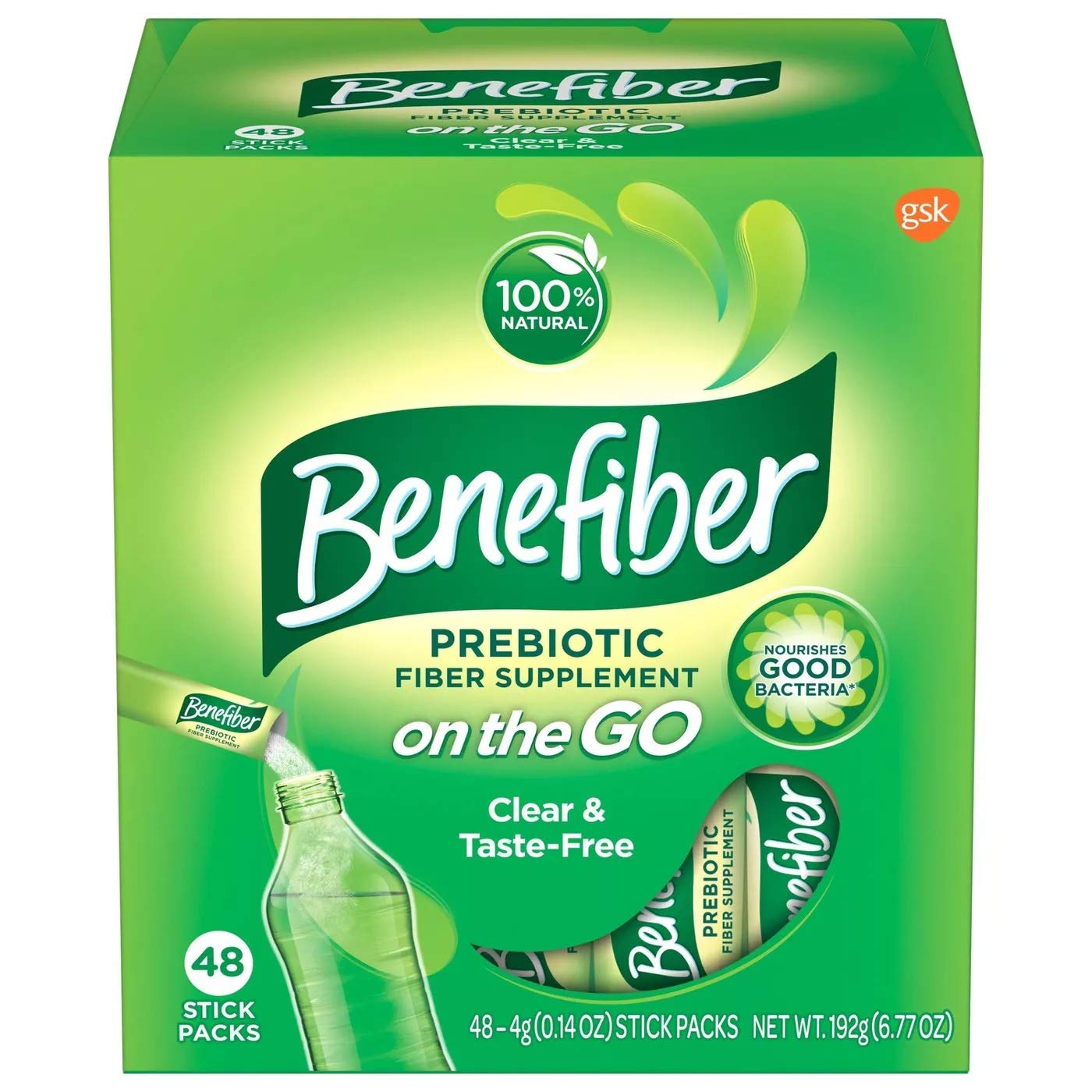 Benefiber Prebiotic Fiber Sticks Powder 0.14 Ounce (Pack of 1)