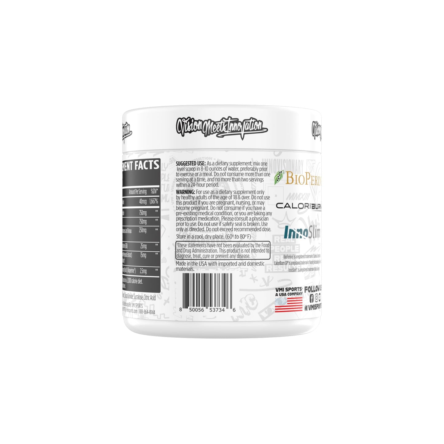 VMI Sports Heat L-Carnitine Powder Enhanced Thermogenic 2.54 oz