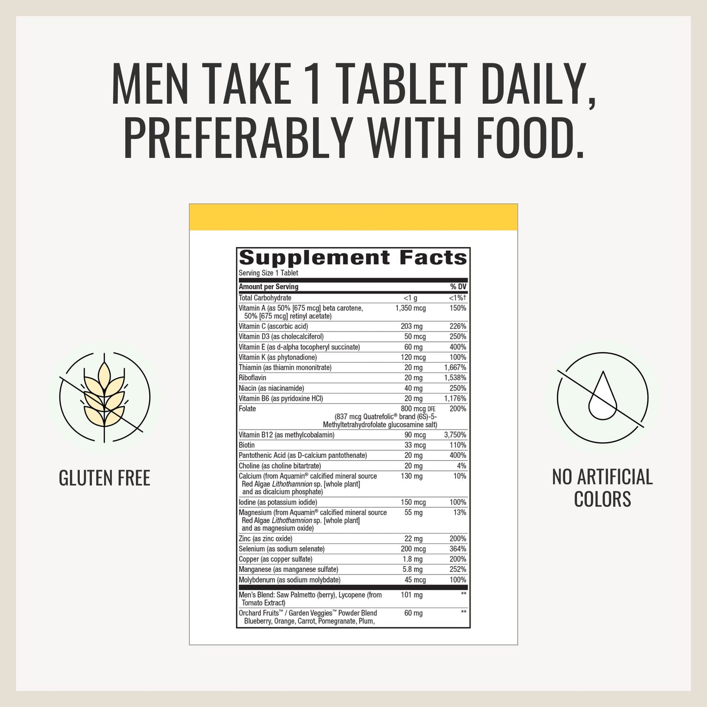 Nature's Way Alive! Once Daily 50+ Multivitamin Tablets, 60 Count