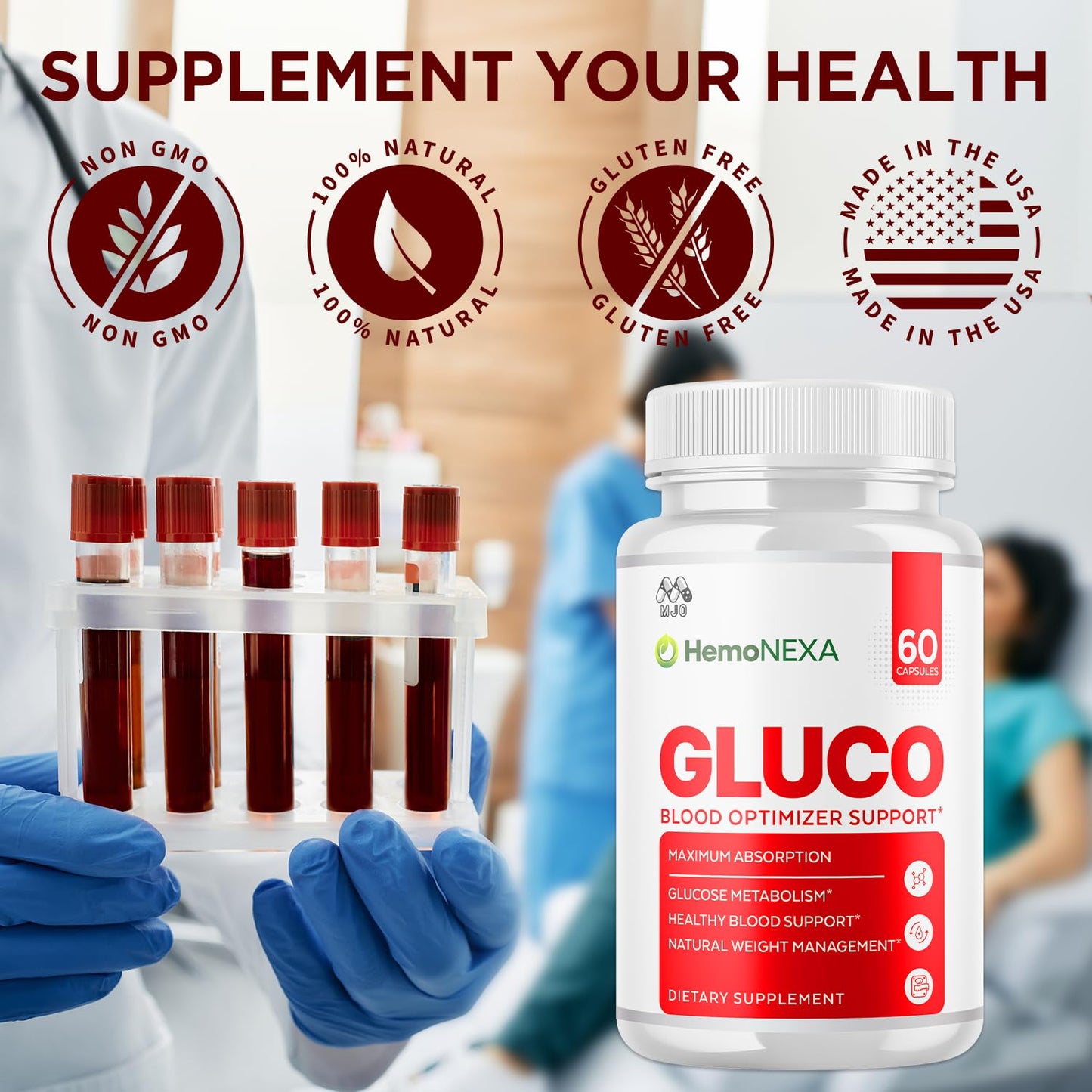 MJO HemoNexa Capsules, 60 Capsules