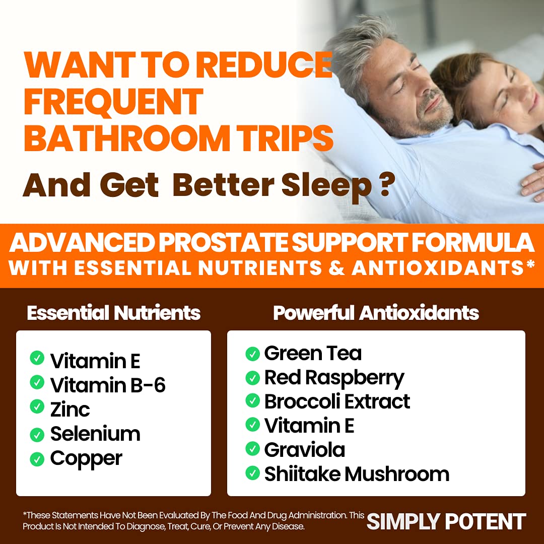 Simply Potent Saw Palmetto Prostate Health Capsules, 120 Count