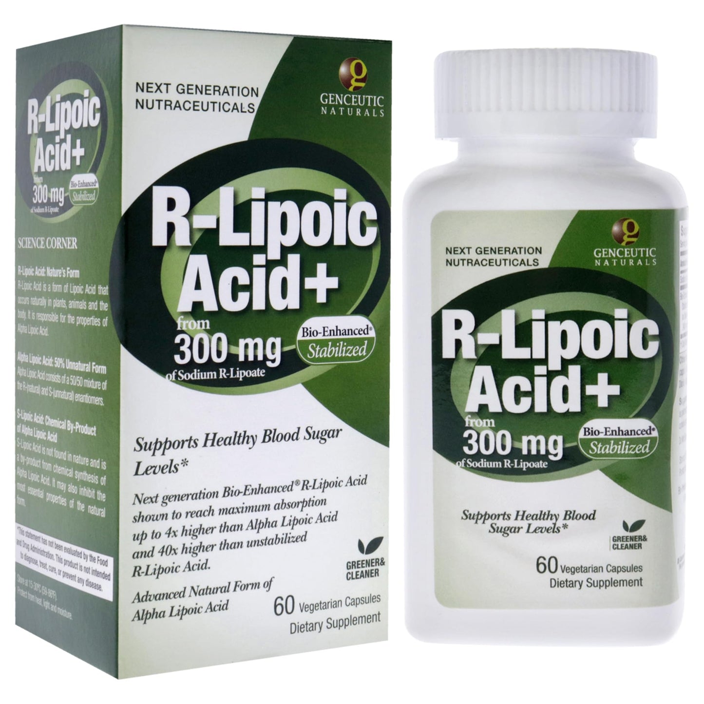 Genceutic Naturals R-Lipoic Acid Dietary Supplement Capsule 60 Capsules