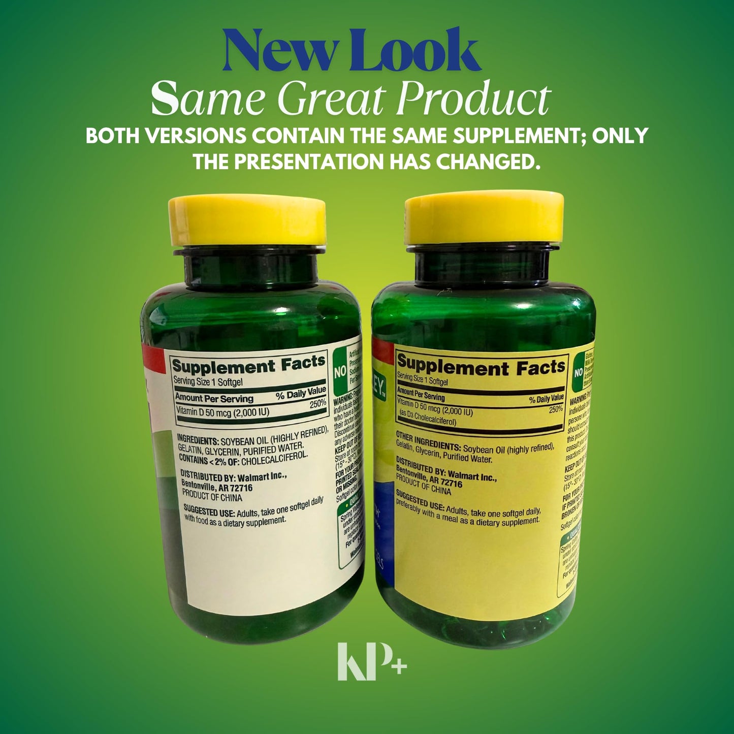 KP+ Vitamin D 50 mcg (2000 IU) Bone & Immune Health 800 Tablets