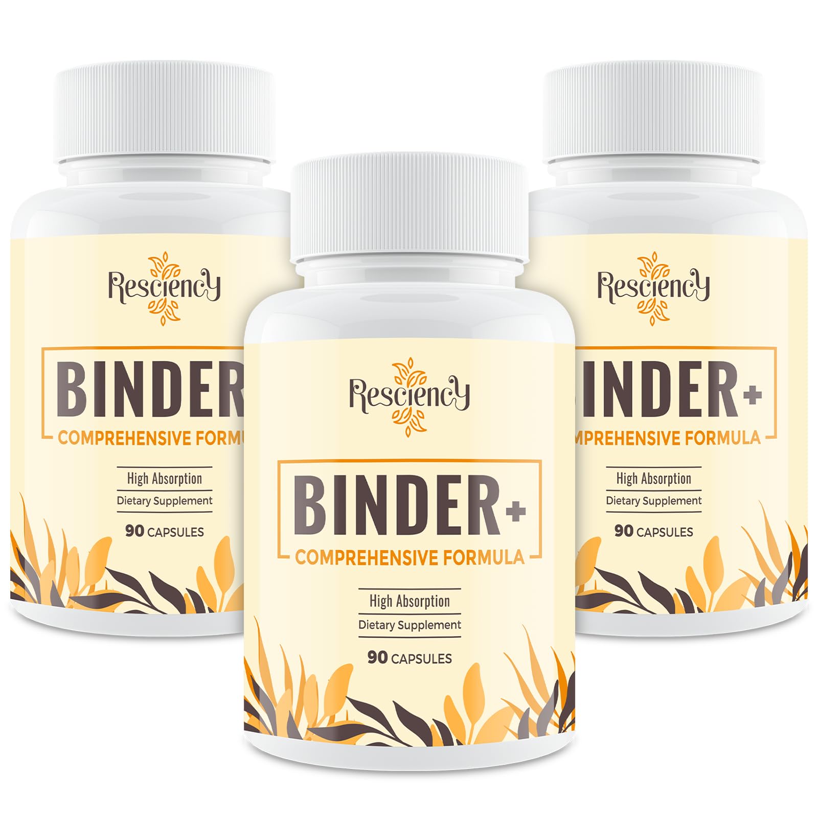 Resciency Detox Binder Supplement - Liver & Gut, Max Absorption Capsules, 270