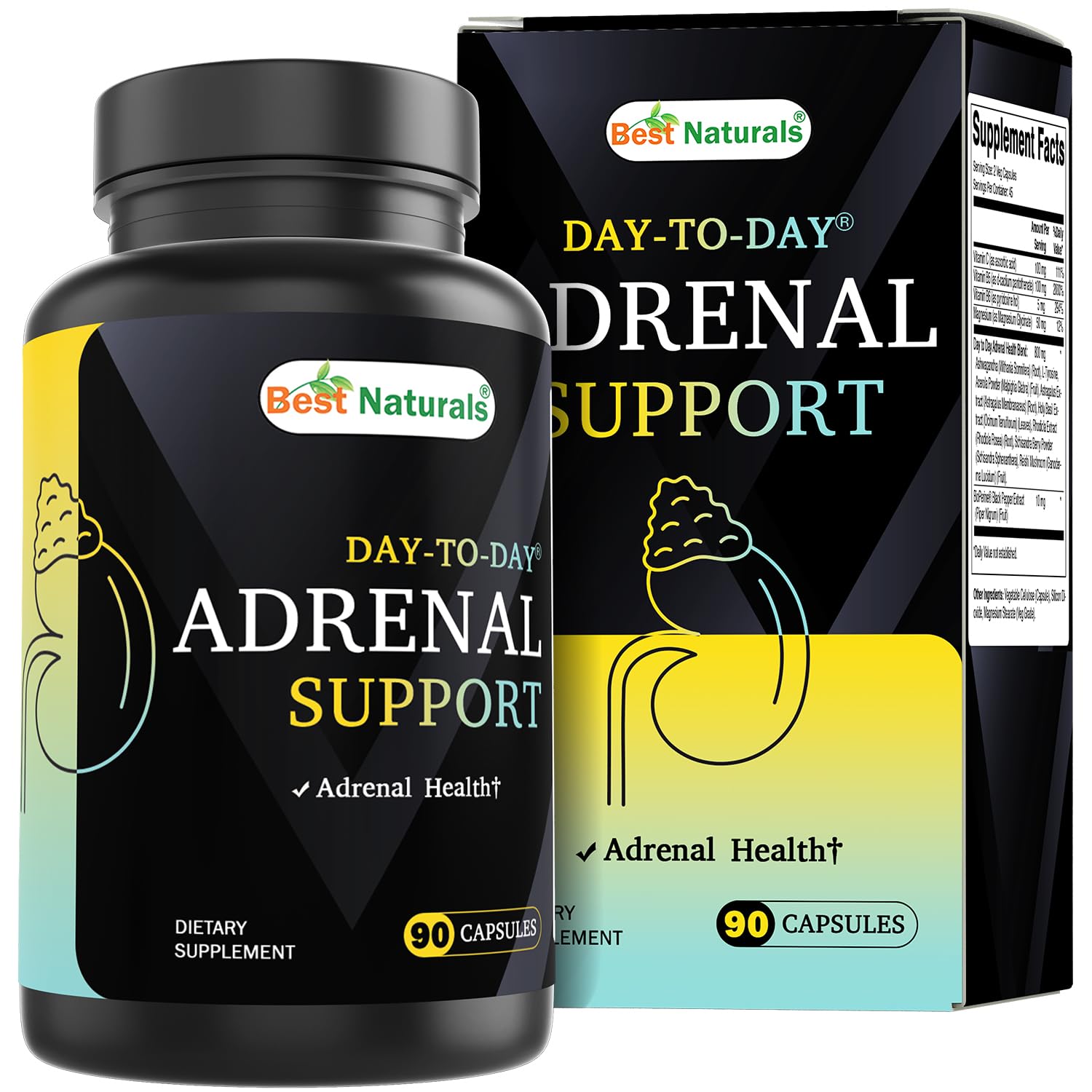 Best Naturals Day-to-Day Adrenal Support 90 Capsules