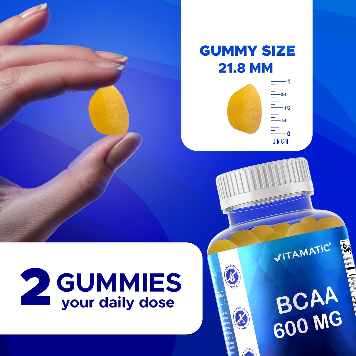 Vitamatic BCAA Gummies, 60 Count