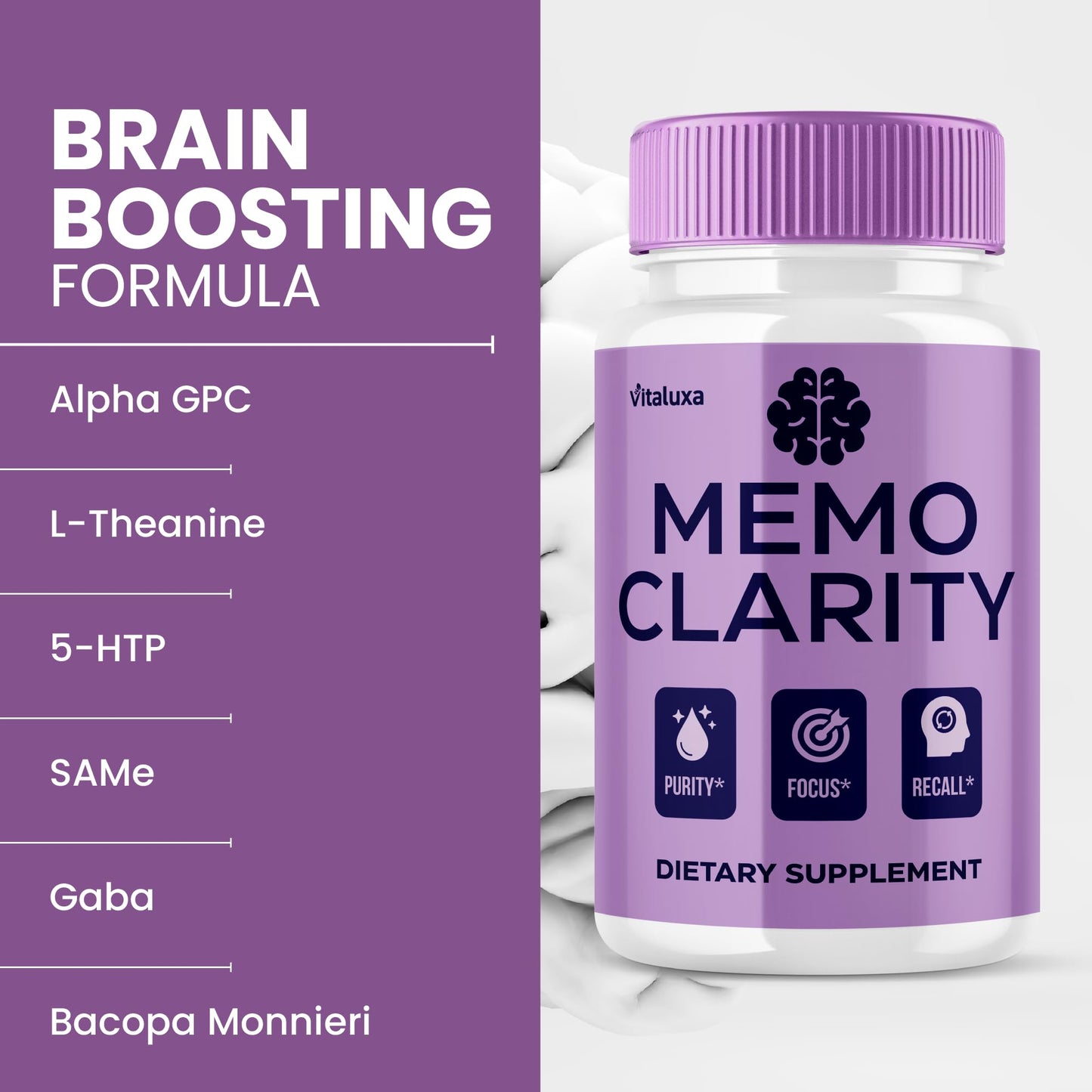 Vitaluxa Memo Clarity Capsules 60 Count