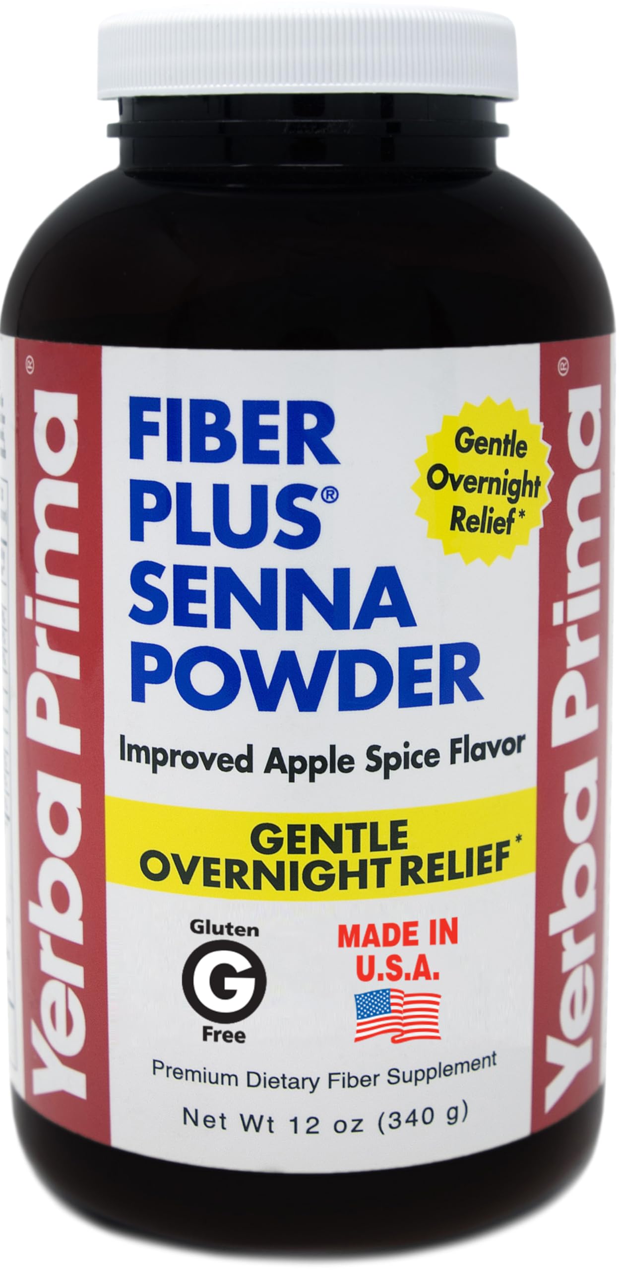 Yerba Prima Fiber Plus Senna Powder, 12 oz