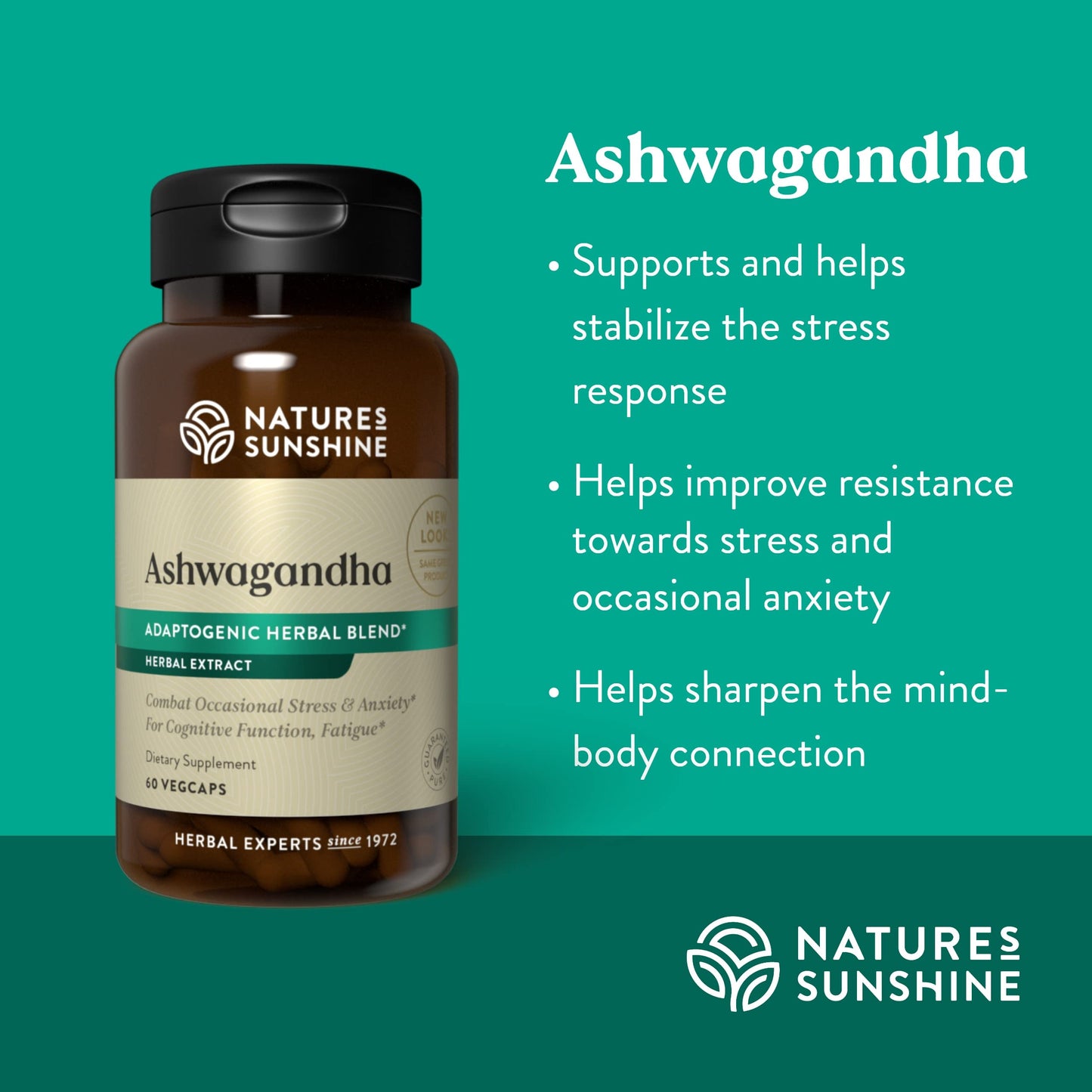 Nature's Sunshine Ashwagandha Capsules 60