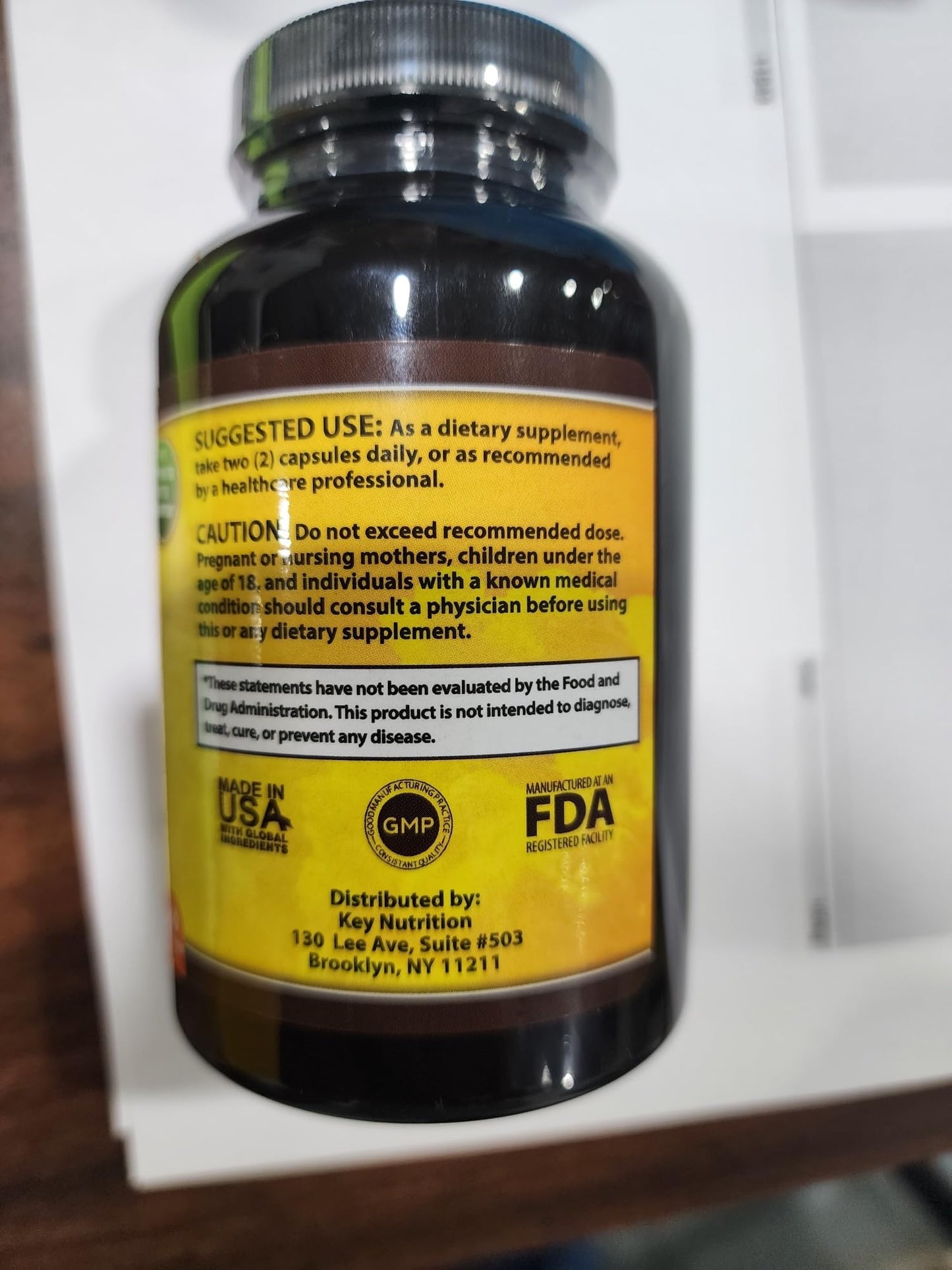 Key Nutrition Turmeric Curcumin Complex with Piperine, 120 Capsules