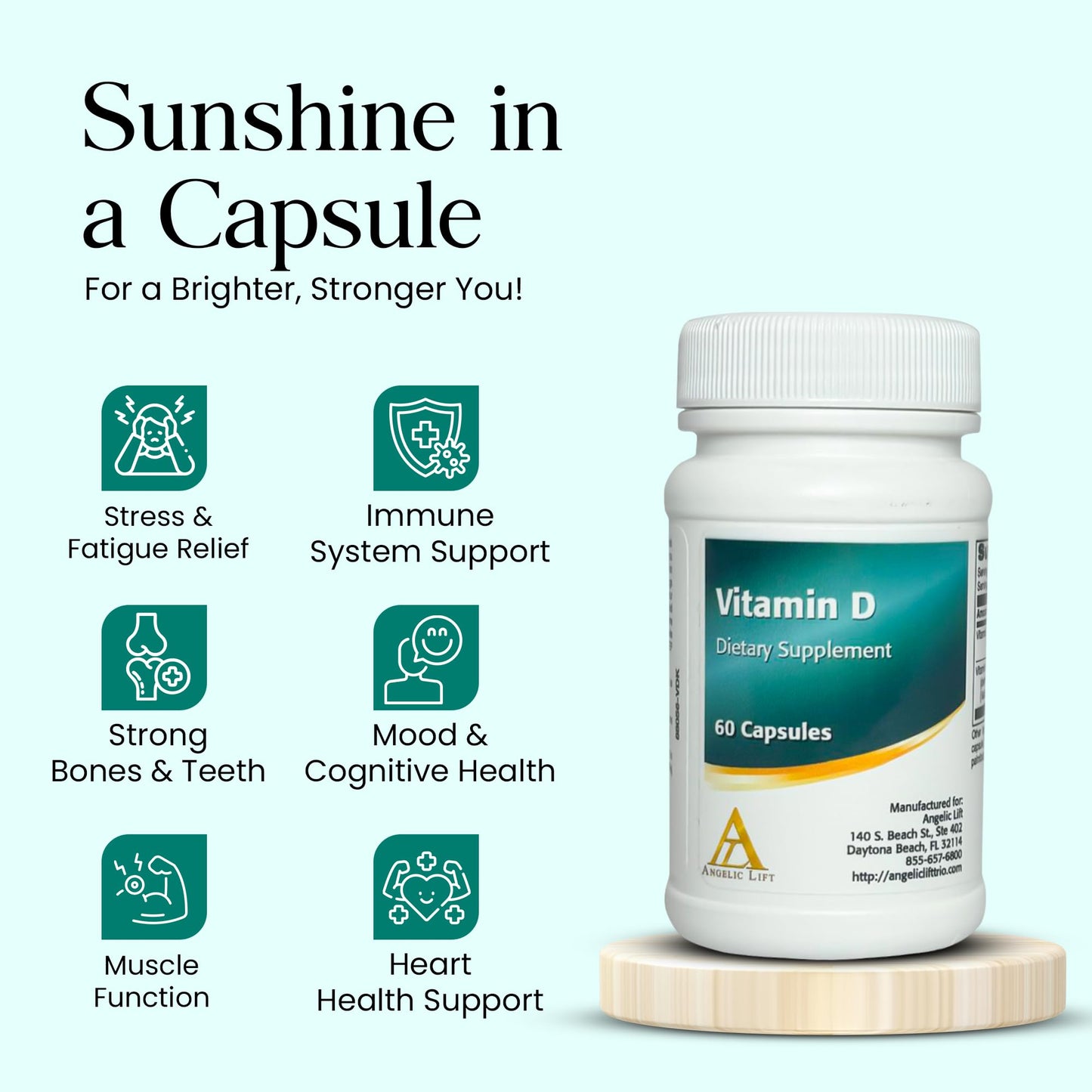 ANGELIC LIFT Vitamin D3 100 mcg (4,000 IU) Capsule 1 Count