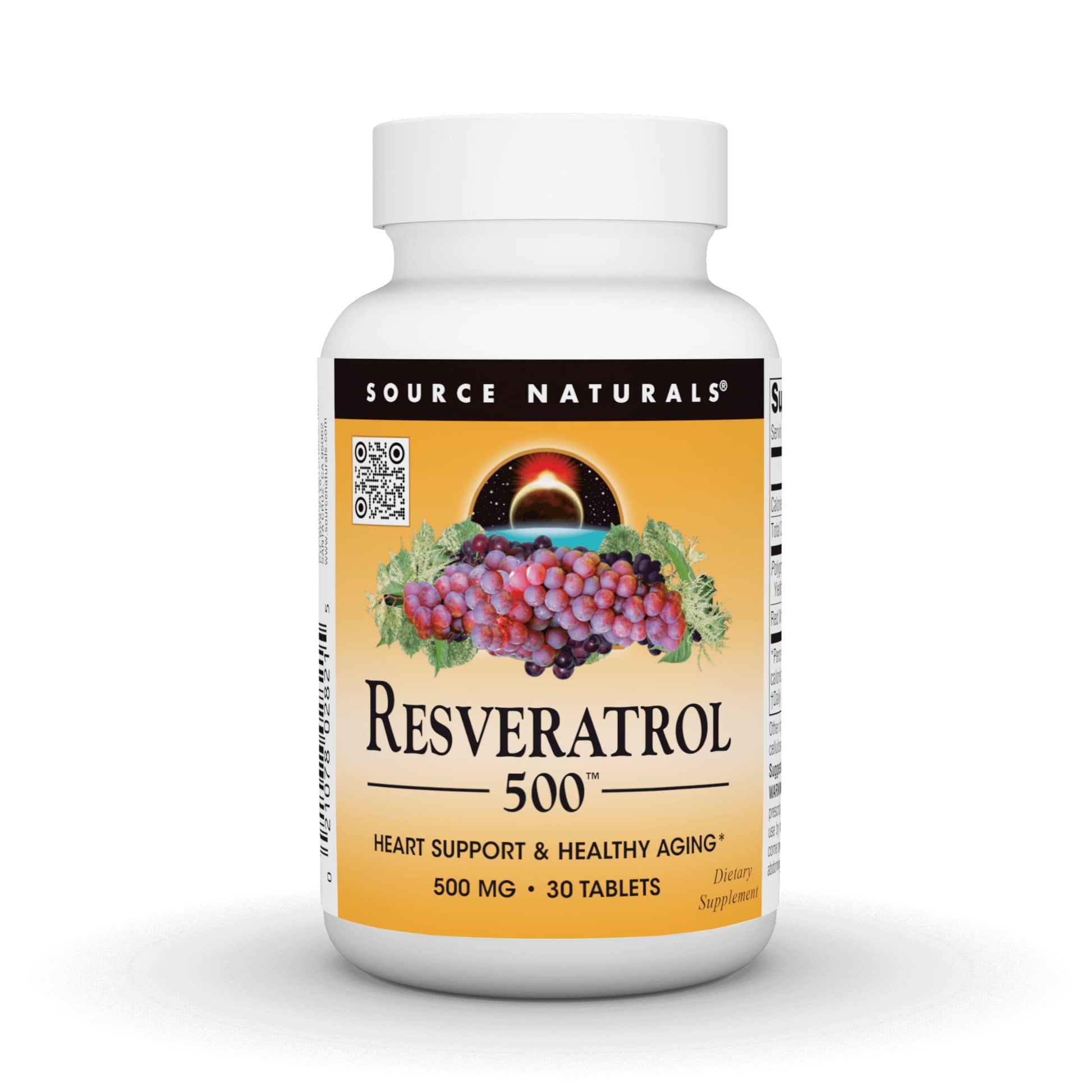 Source Naturals Resveratrol 550, Heart Support & Healthy Aging, 500 mg, 30 Tablets