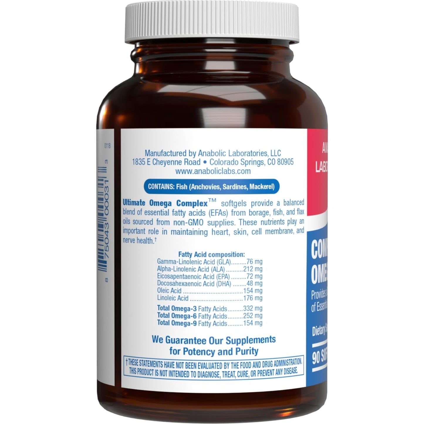 Anabolic Laboratories Fish Oil Omega-3-6-9 Softgel 90 Count