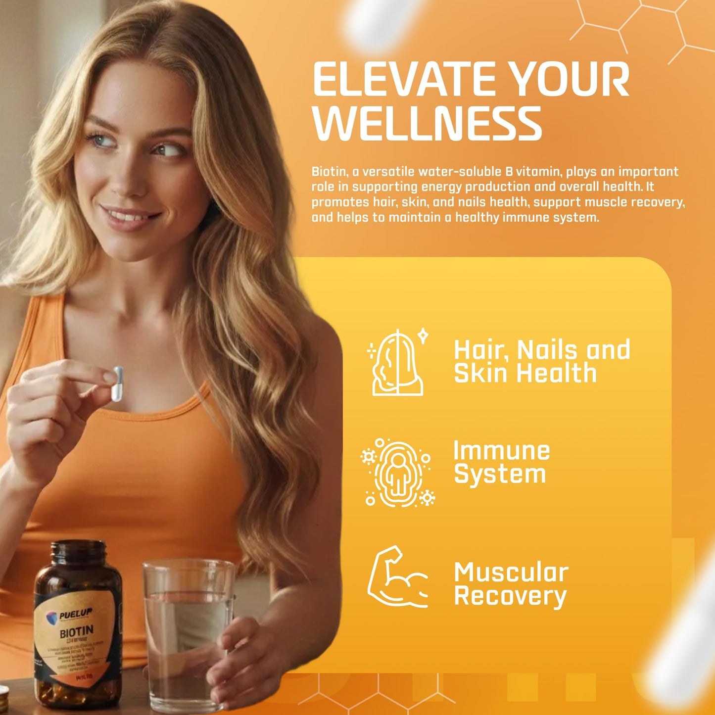 Fuelup Biotin 5000 mcg Capsule, 120 Count