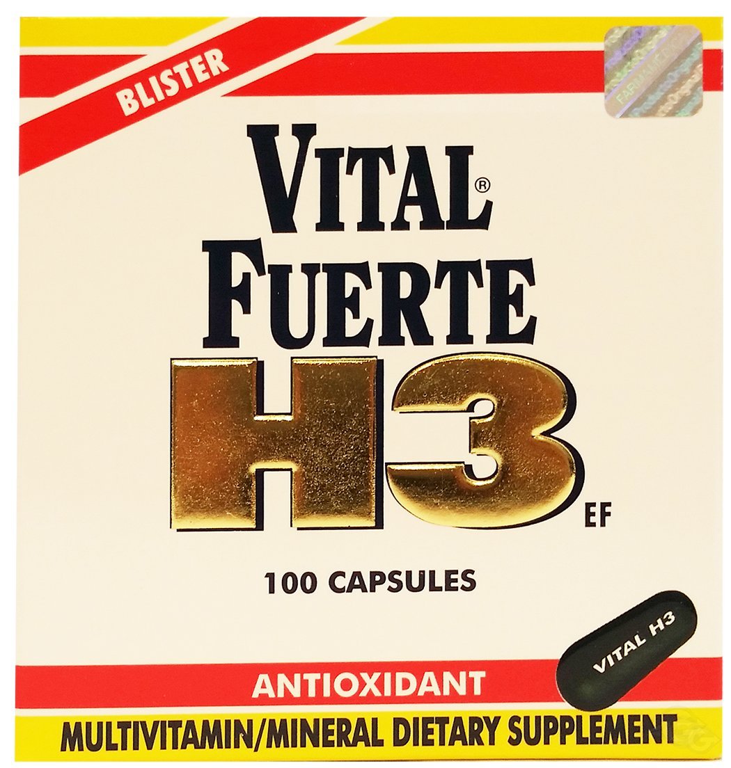 Vital Fuerte H3 100 Capsule Multivitaminico, 1 Count
