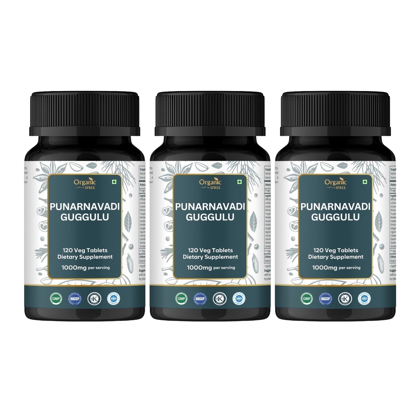 ORGANIC SPREE Punarnavadi Guggulu Tablets, 360 Tablets