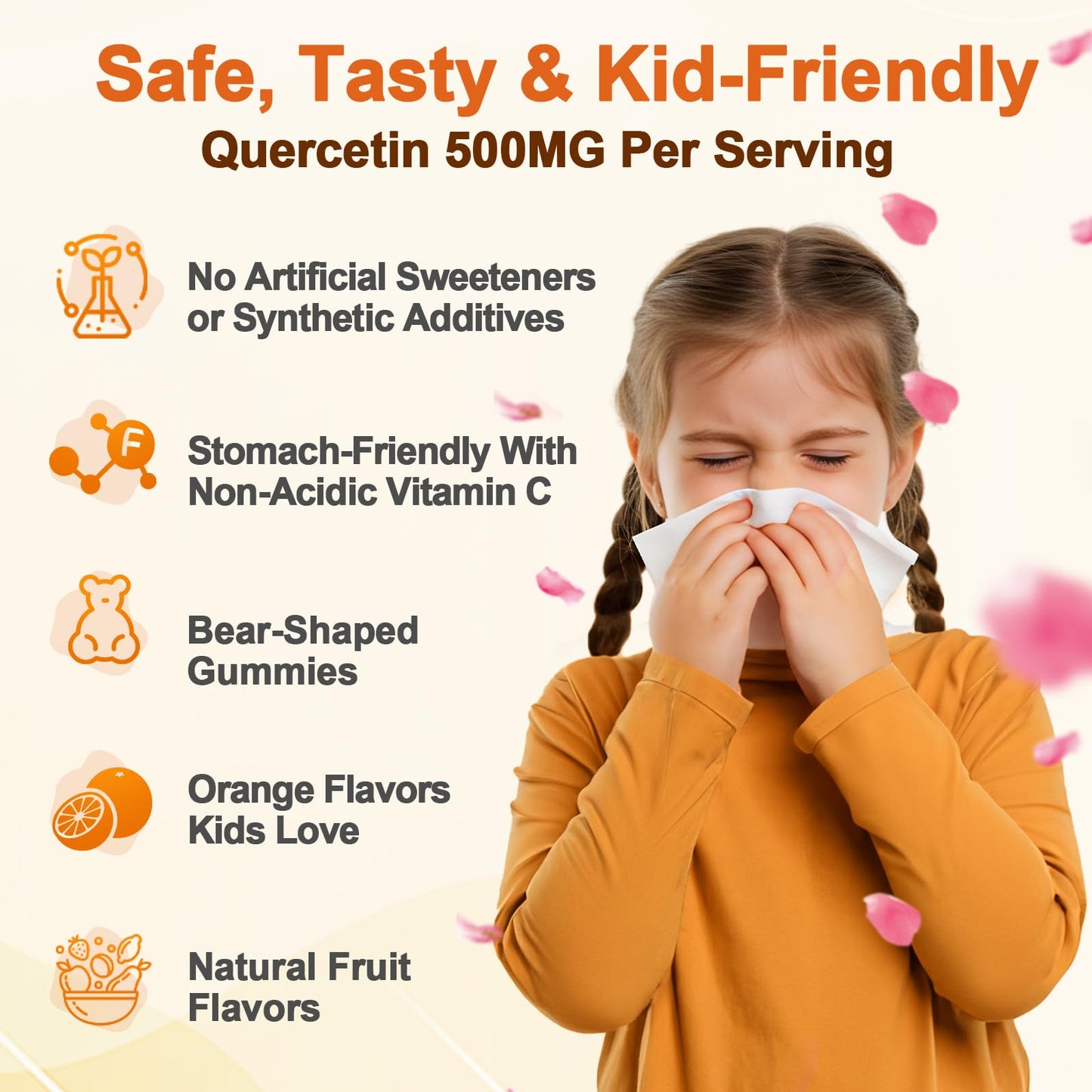 Gyumolics Quercetin 500mg Gummies for Kids, 60 Gummies