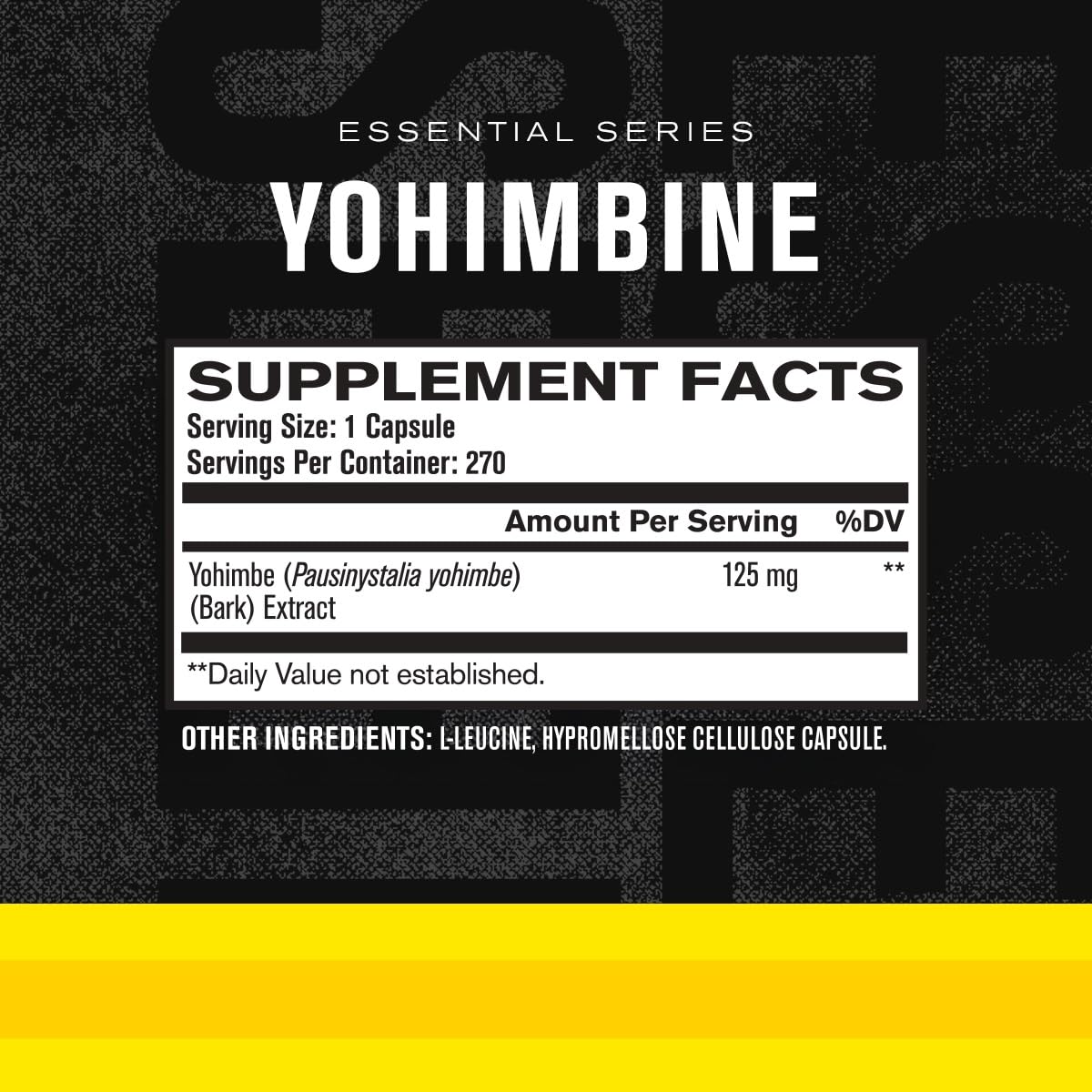 Jacked Factory Yohimbine Extra Strength Supplement Capsules, 270