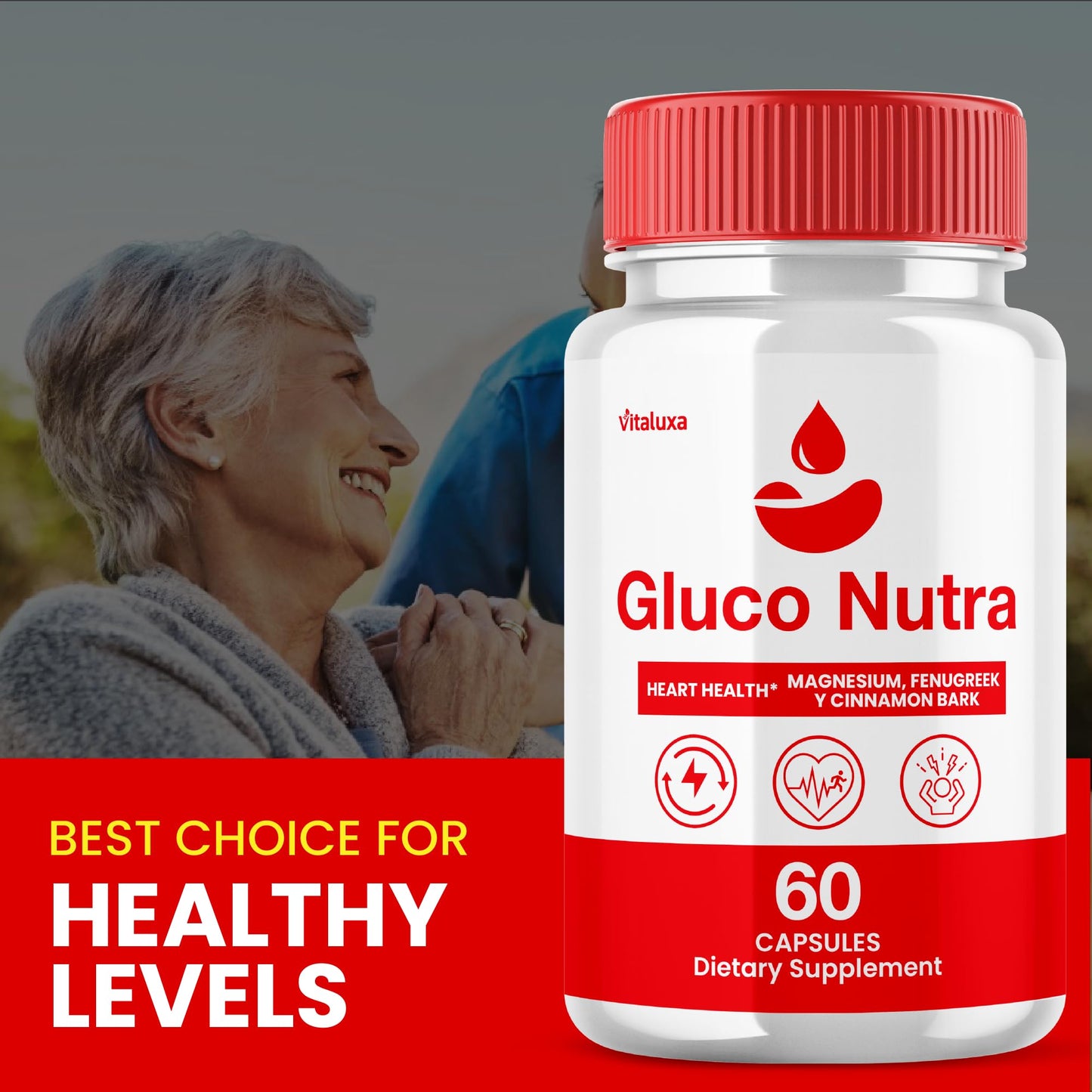 Vitaluxa Gluco Nutra Capsules 300 Capsules