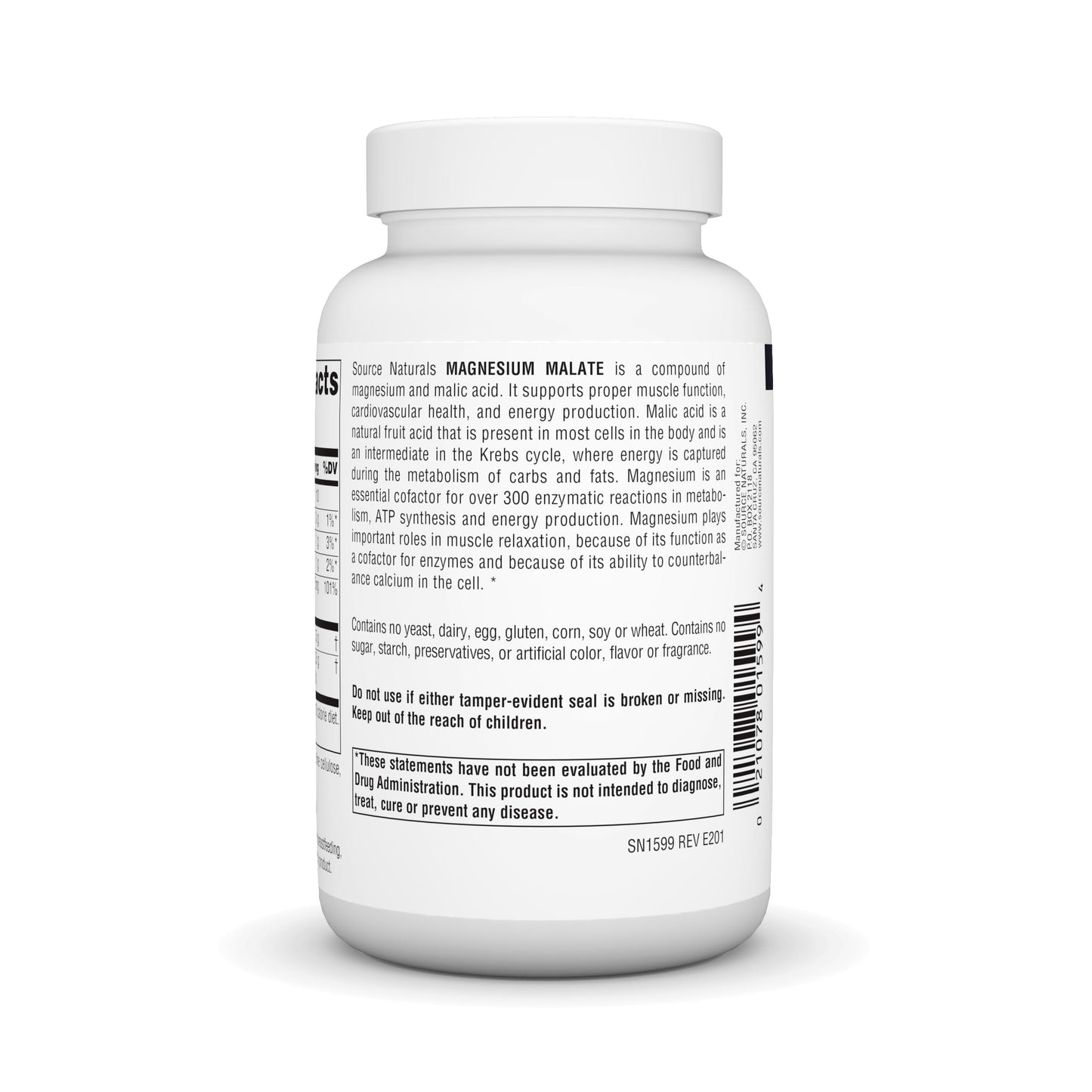 Source Naturals Magnesium Malate 100 Capsules
