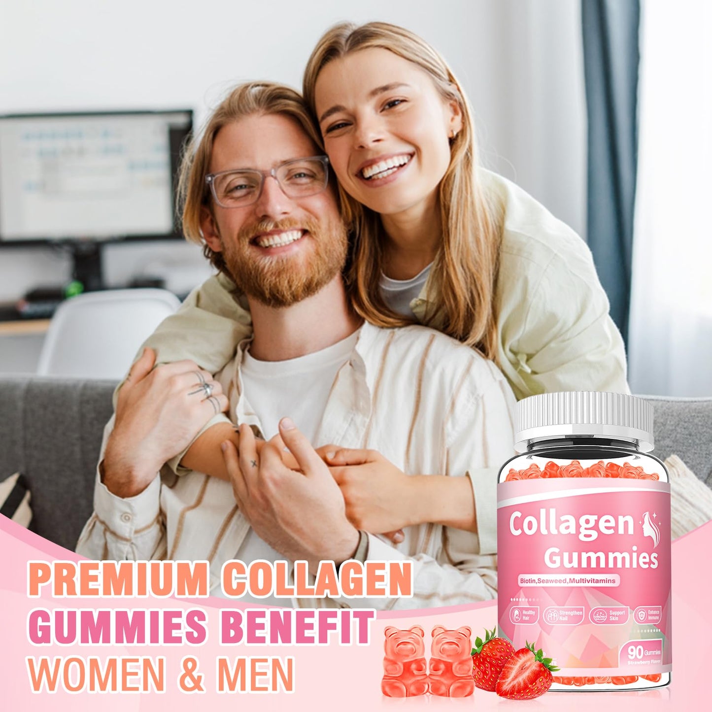 WyuuKi Collagen Gummies Strawberry 180 Count