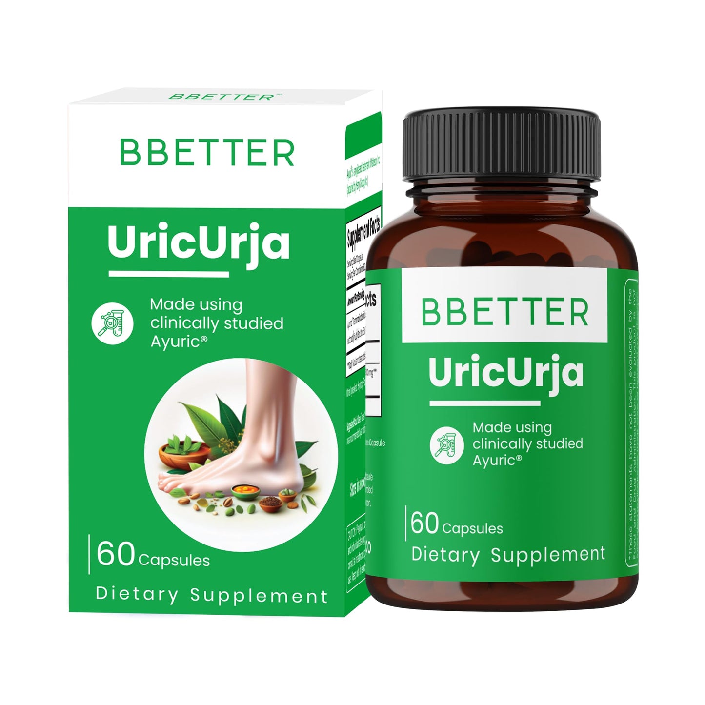 BBETTER UricUrja Uric Acid & Gout Support Capsule, 60 Count