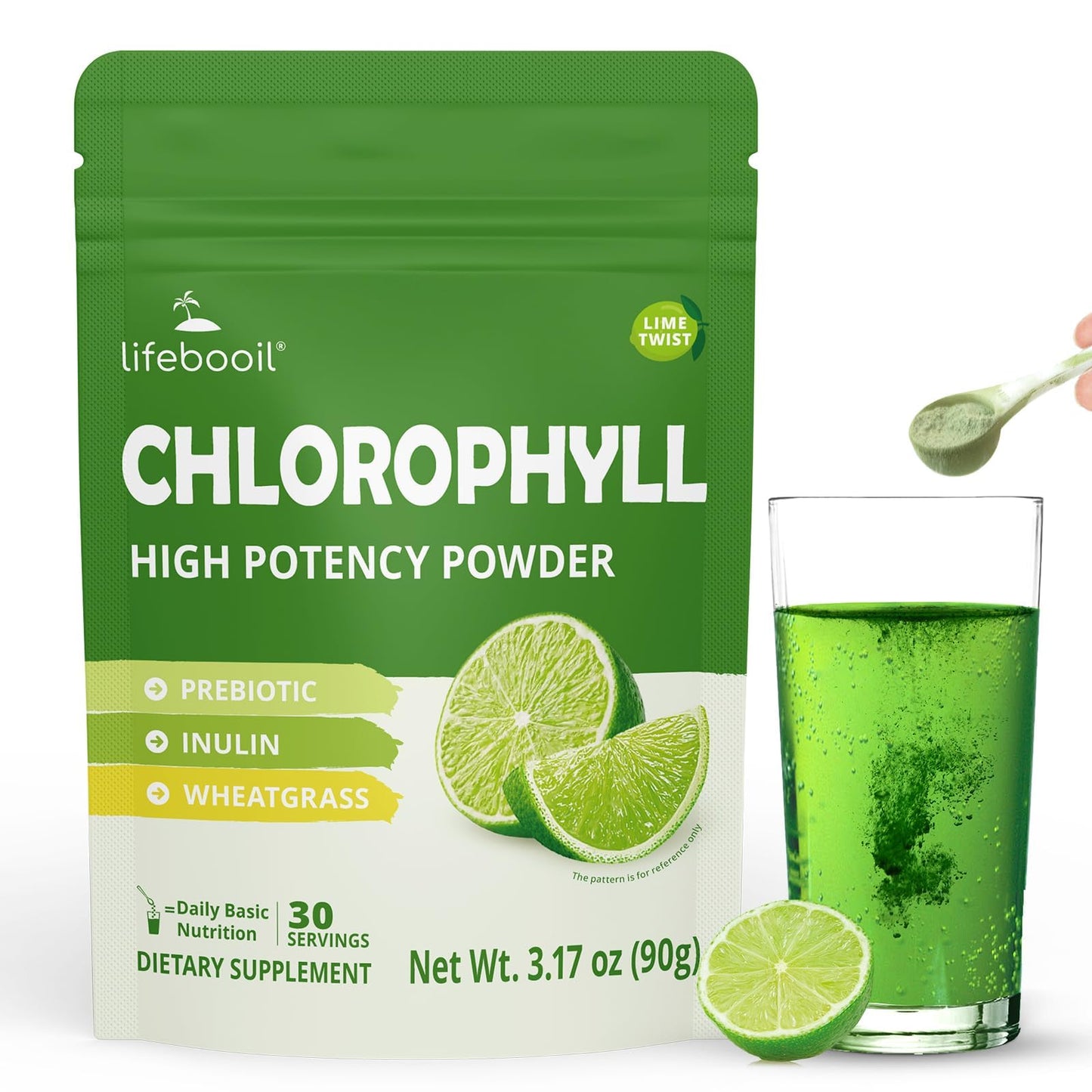 Lifebooil Chlorophyll Powder, 3.17 oz
