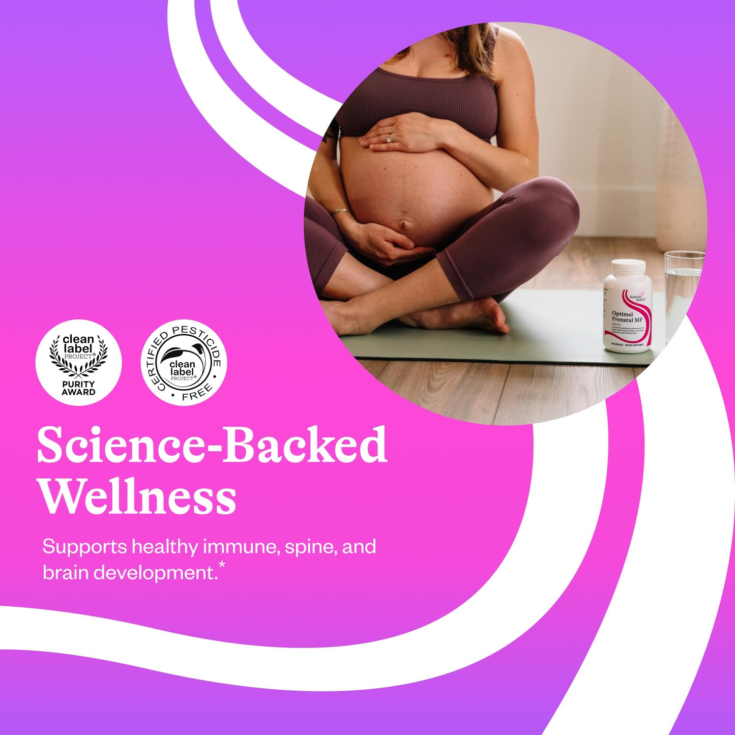 Seeking Health Optimal Prenatal MF Capsules, 180 Count