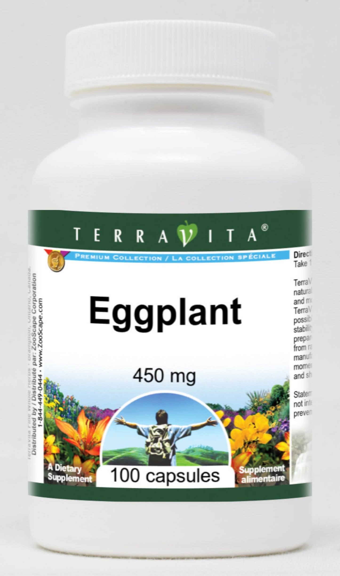 Terravita Eggplant - 450 mg Capsules, 100 Count