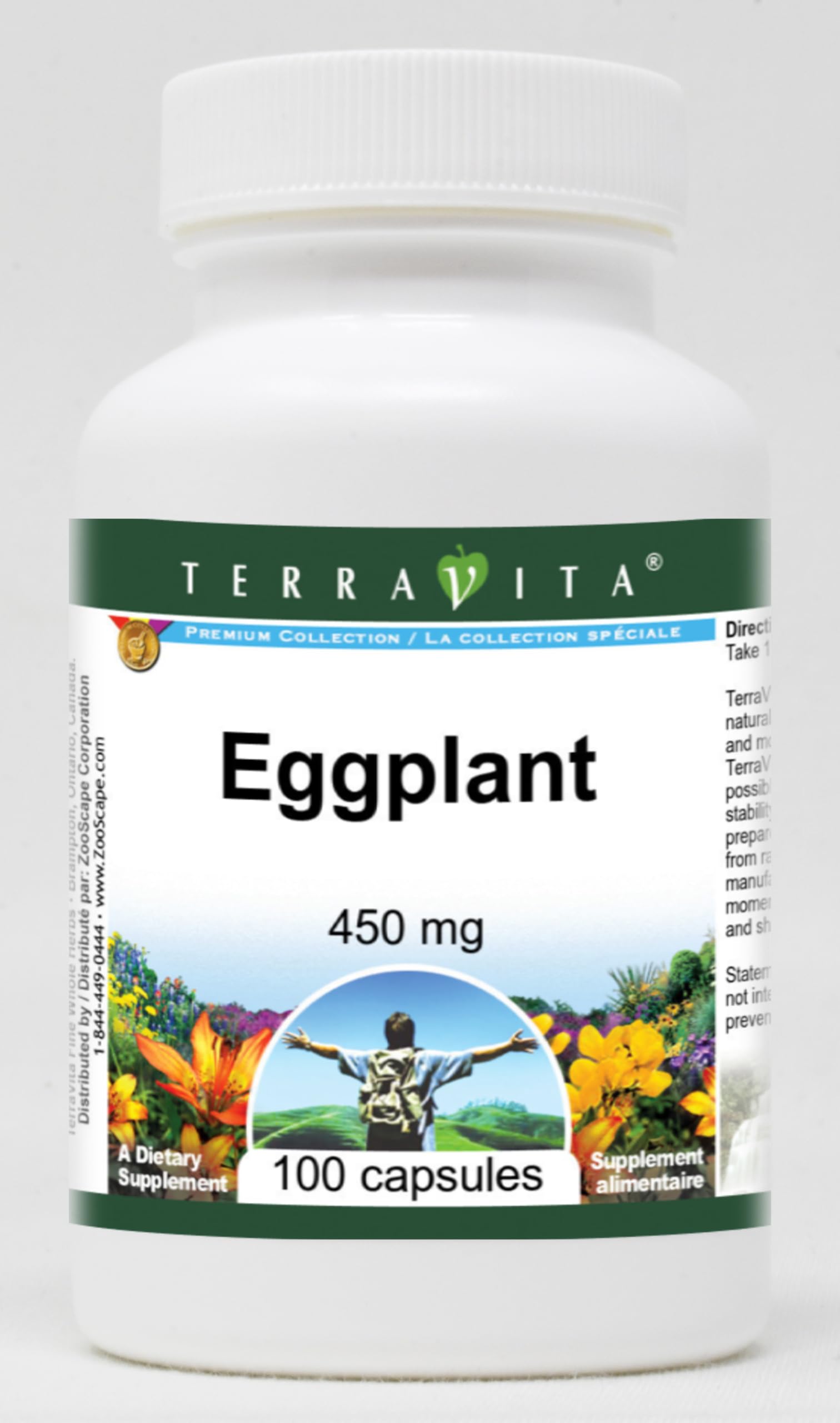 Terravita Eggplant - 450 mg Capsules, 100 Count