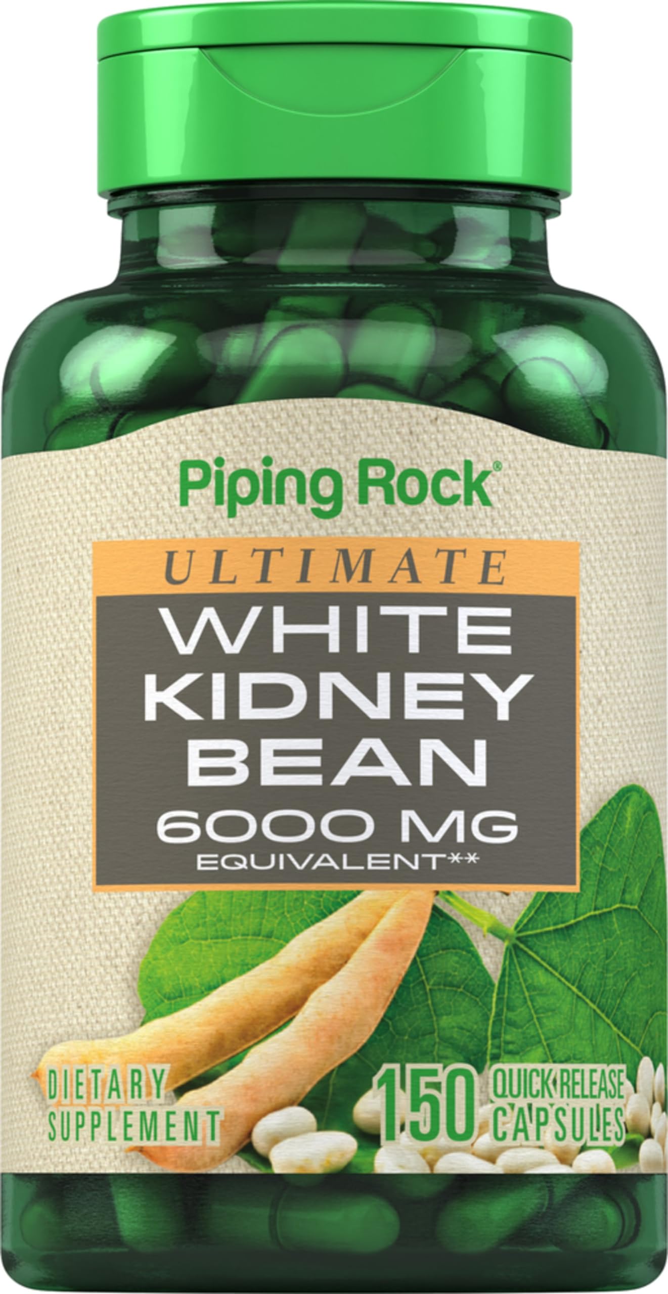 Piping Rock White Kidney Bean Extract 150 Capsules