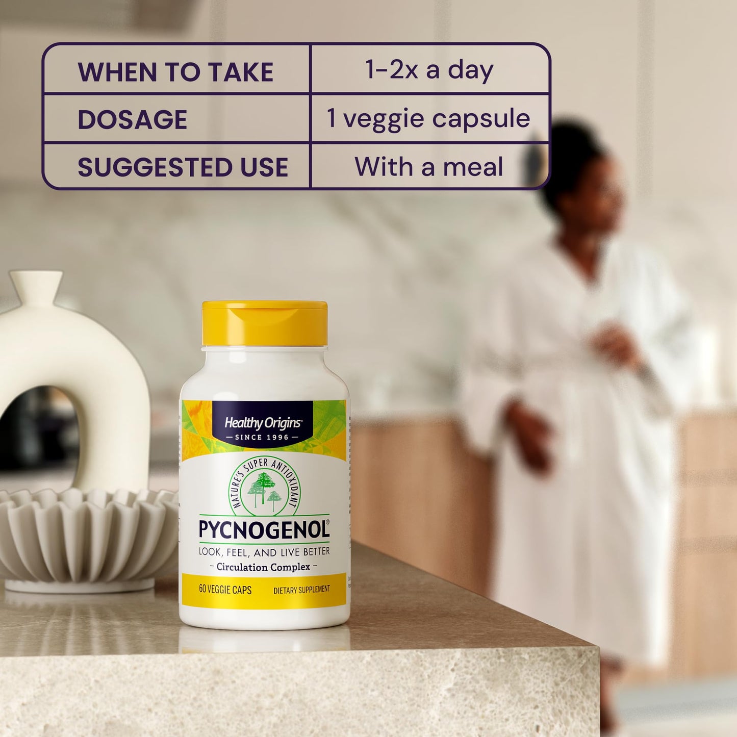 Healthy Origins Pycnogenol Circulation Complex Capsule, 60 Count