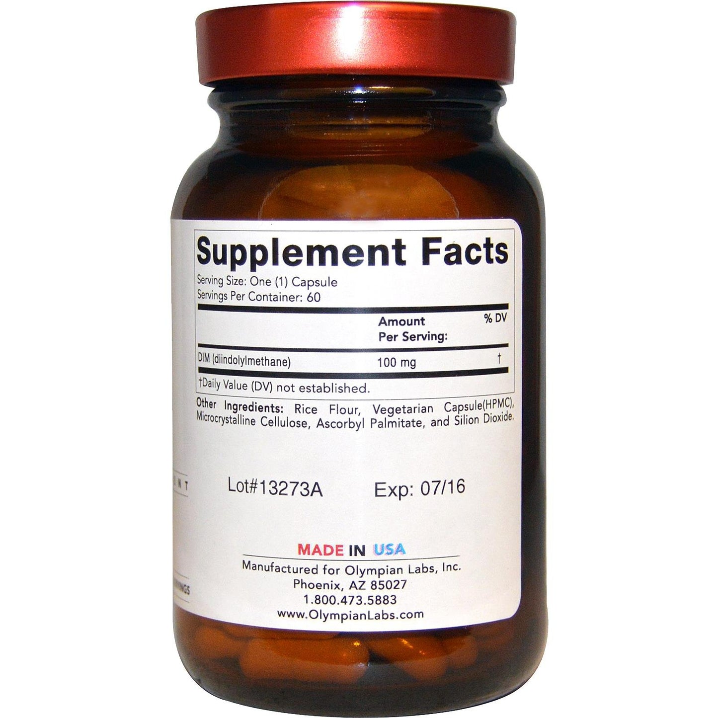 Olympian Labs DIM 100 mg, 60 Capsules