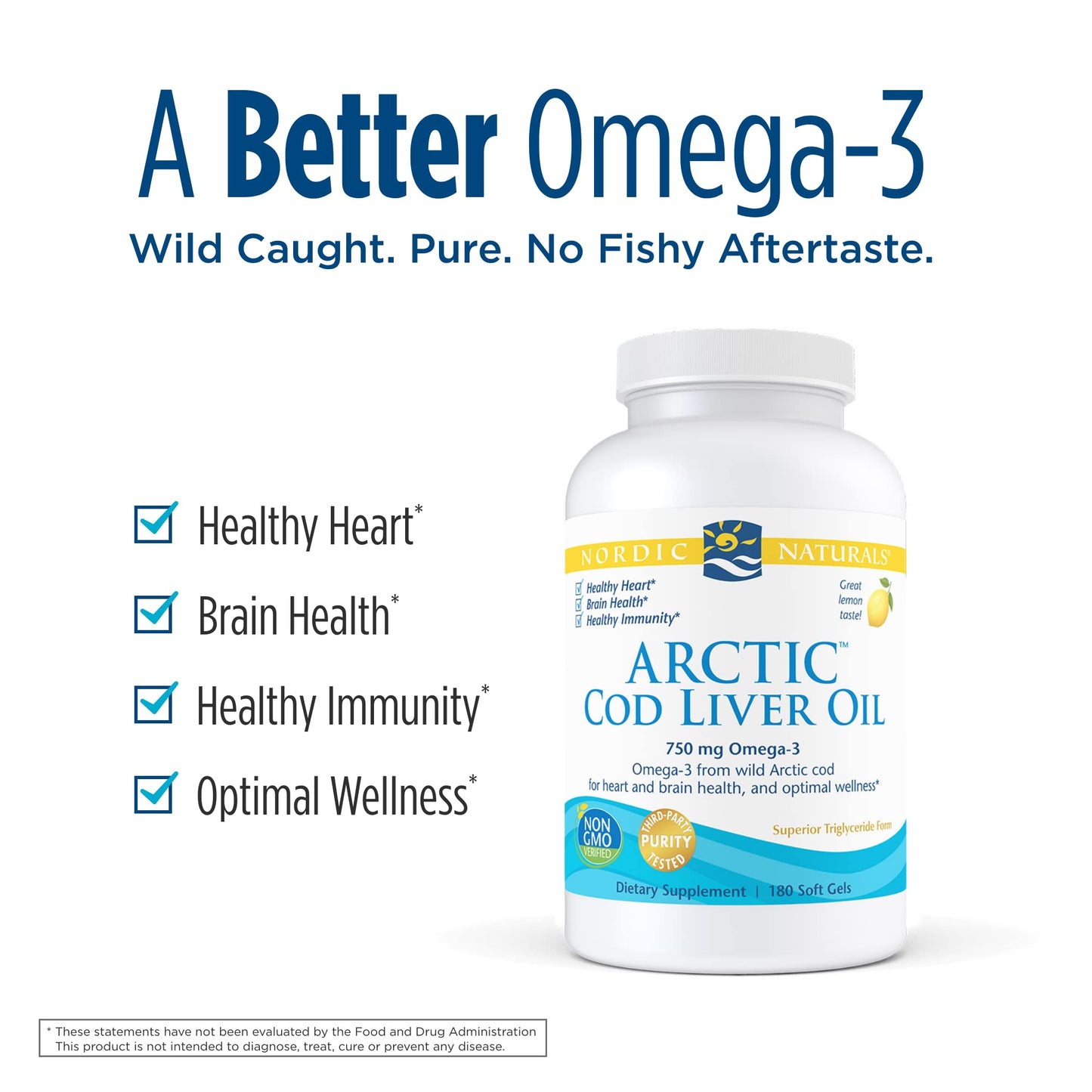 Nordic Naturals Pro Arctic Cod Liver Oil CLO 60 Softgels
