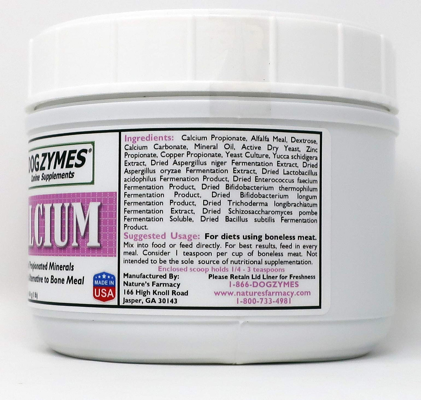 Dogzymes KA Calcium Powder, 1 Pound