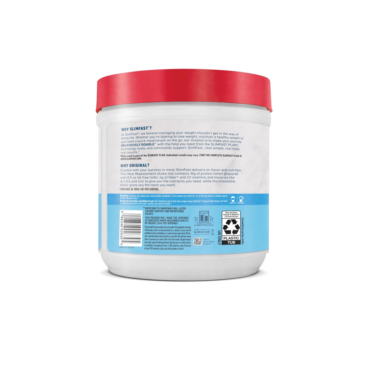 SlimFast Meal Replacement Powder Original Strawberries & Cream, 38.49 oz (Pack of 3)