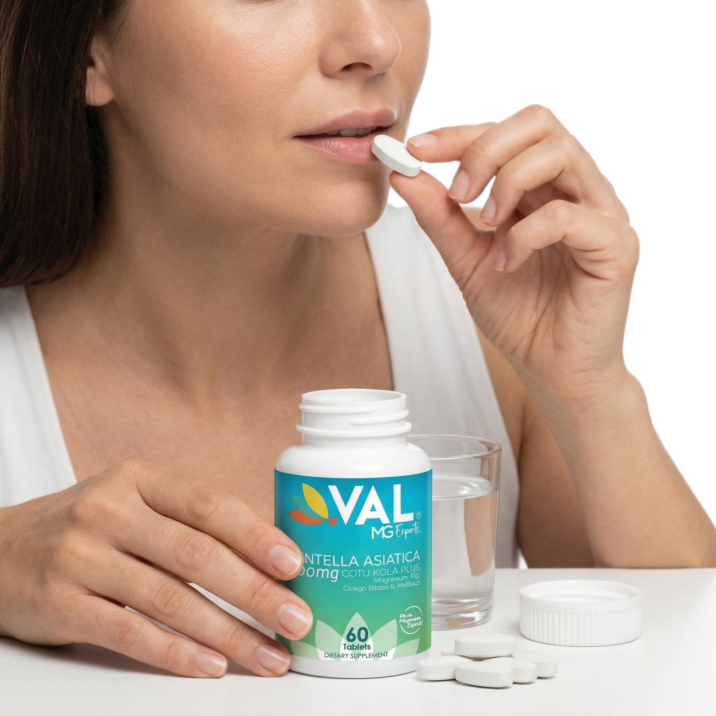 VAL Gotu Kola + Magnesium Citrate & Centella Asiatica Focus, Calm & Circulation Support, 60 Tablets