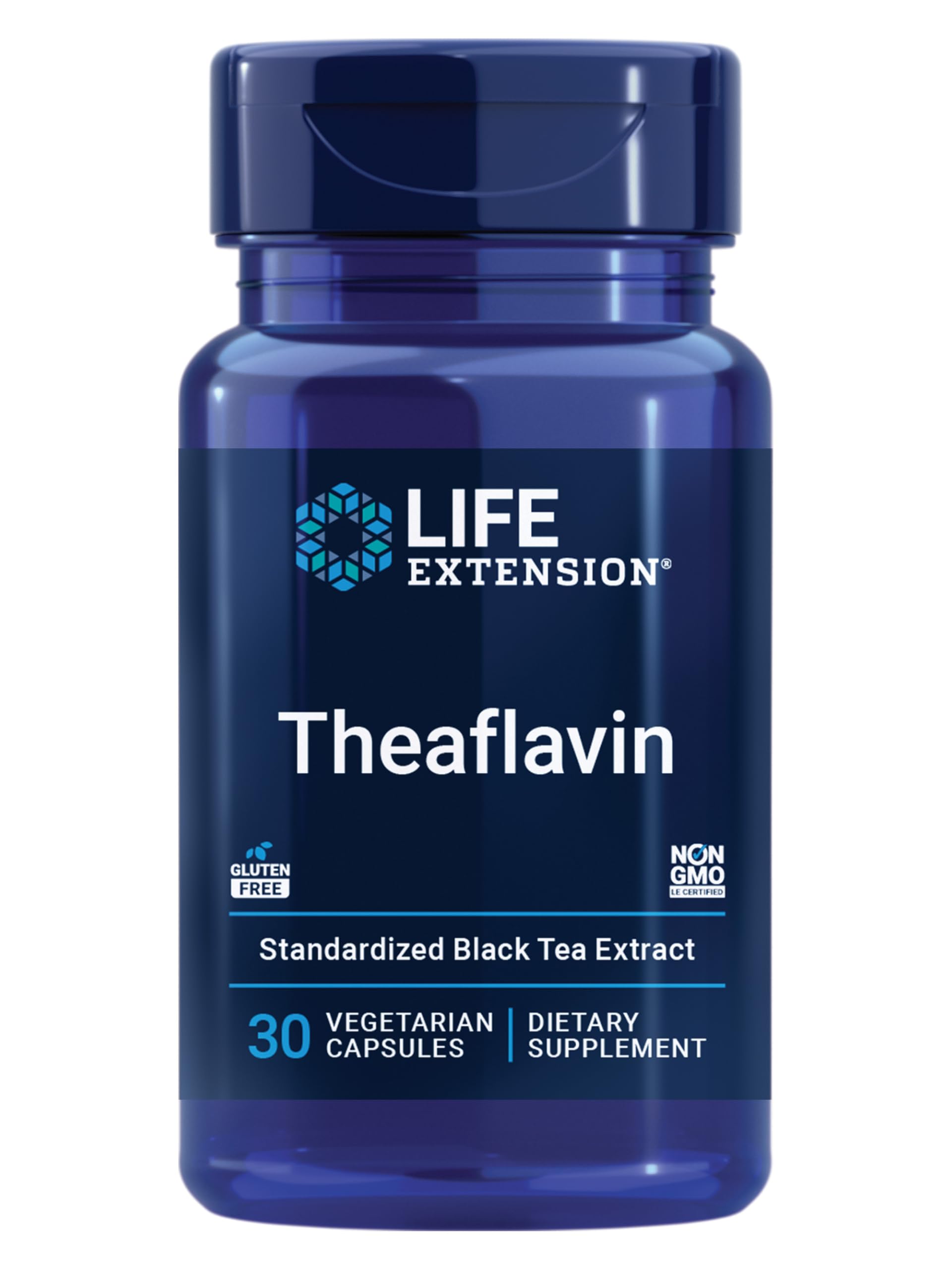 Life Extension Theaflavin Standardized Extract Tea Leaf Flavonoids Capsules, 30 Count